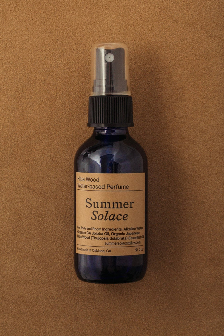 Summer Solace Tallow - Hiba Wood & Red Western Cedar Leaf Water - Based Perfume Mist - Perfume