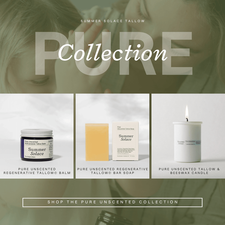 Summer Solace Tallow - Holiday Edit: Pure Unscented Tallow – Slow Body Care® Collection - Gift Sets