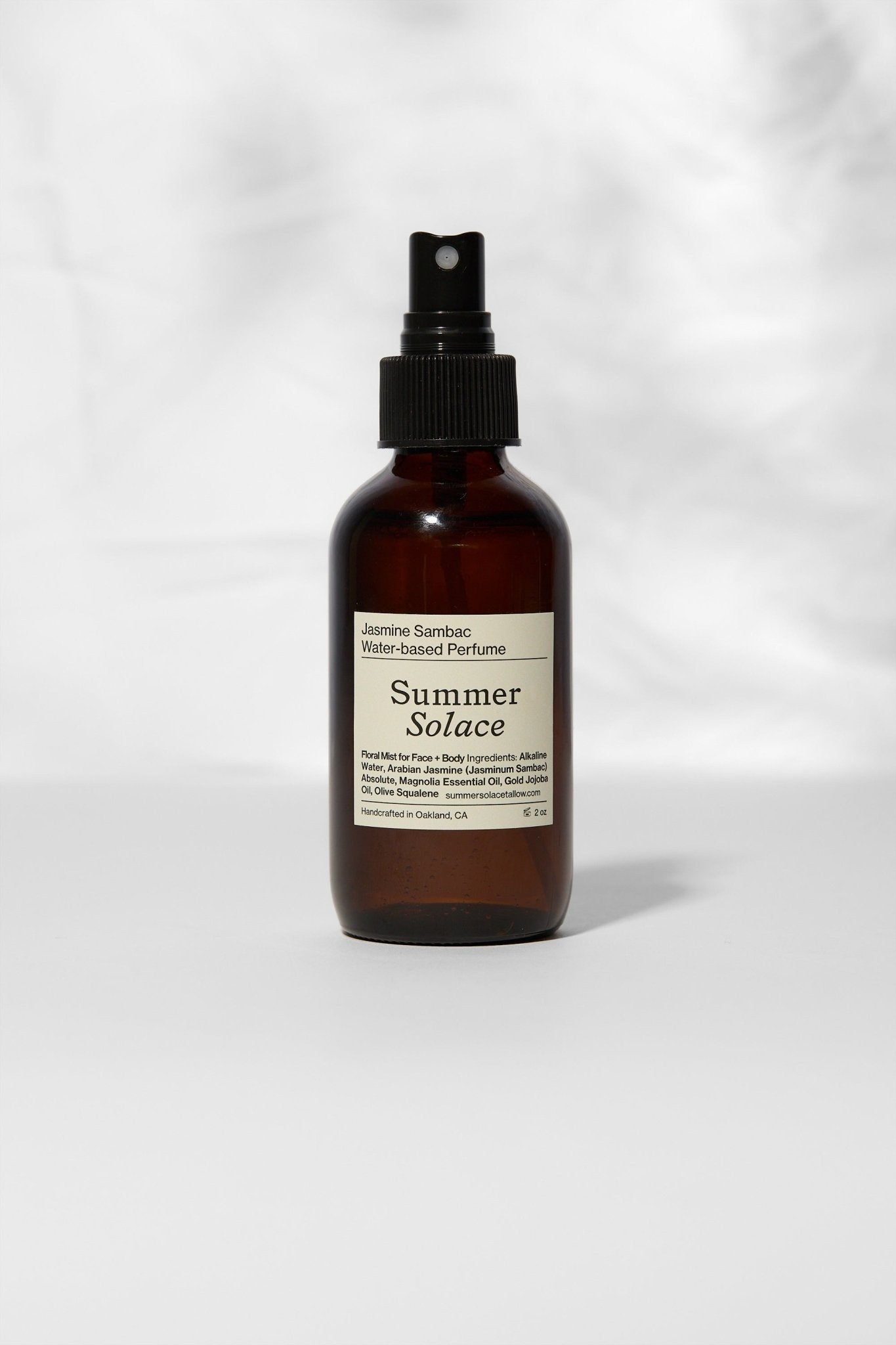 Summer Solace Tallow - Jasmine Sambac + Magnolia Perfume Mist – Water - Based (New Formula) - Perfume