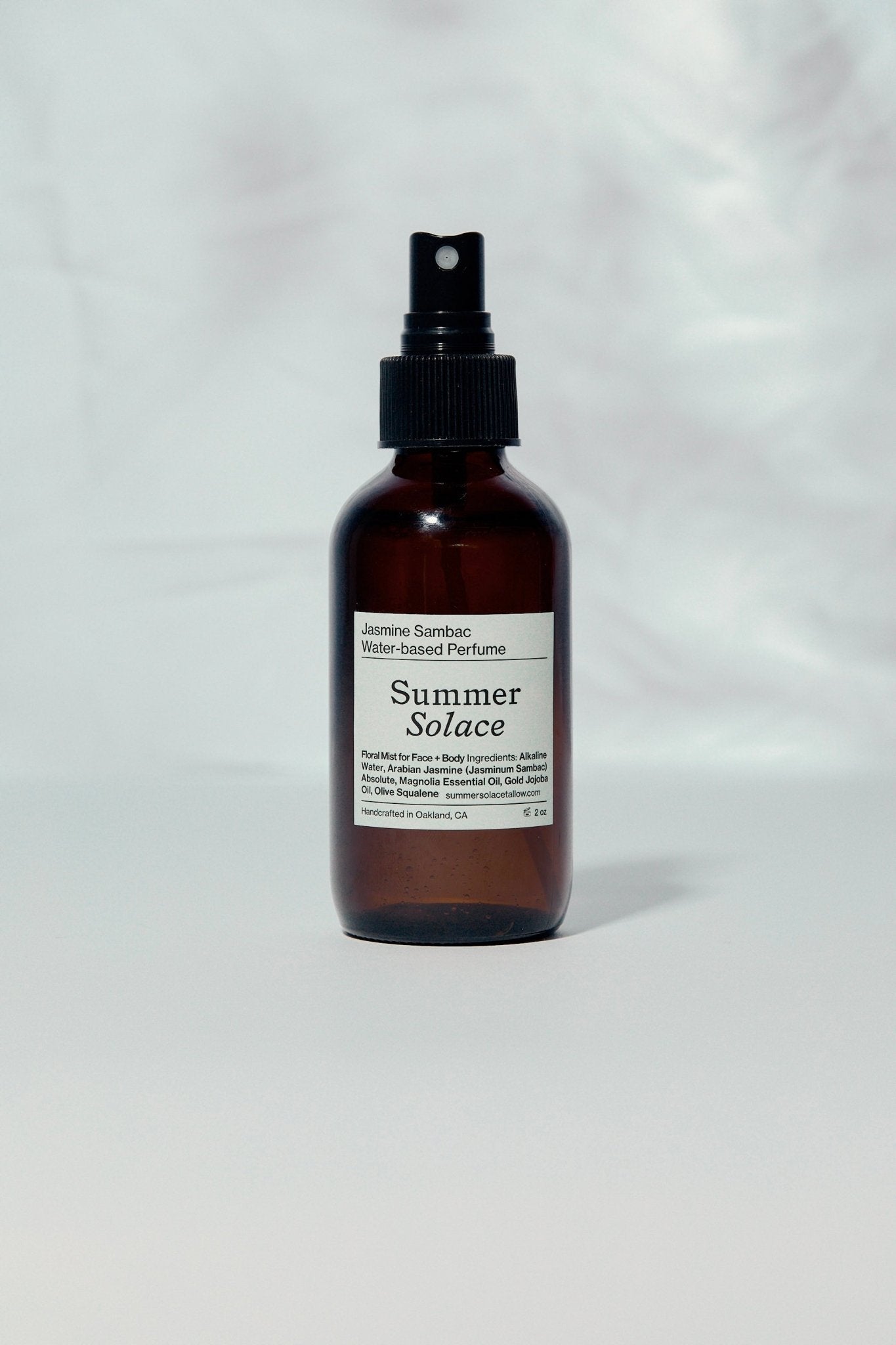 Summer Solace Tallow - Jasmine Sambac + Magnolia Perfume Mist – Water - Based (New Formula) - Perfume