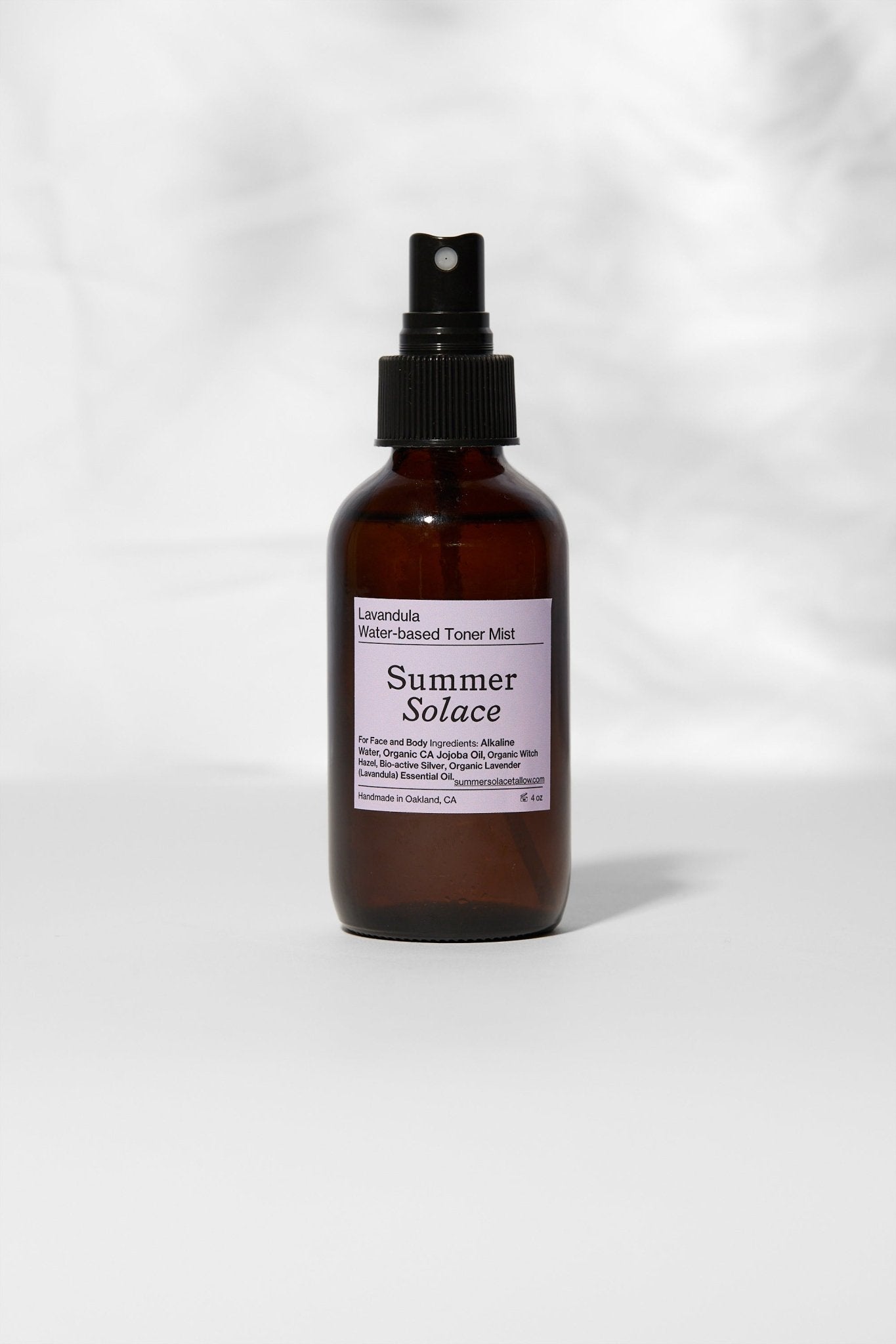 Summer Solace Tallow - Lavender & White Lotus Toner – Organic Floral Mist | 4 oz (New Formula) - Perfume
