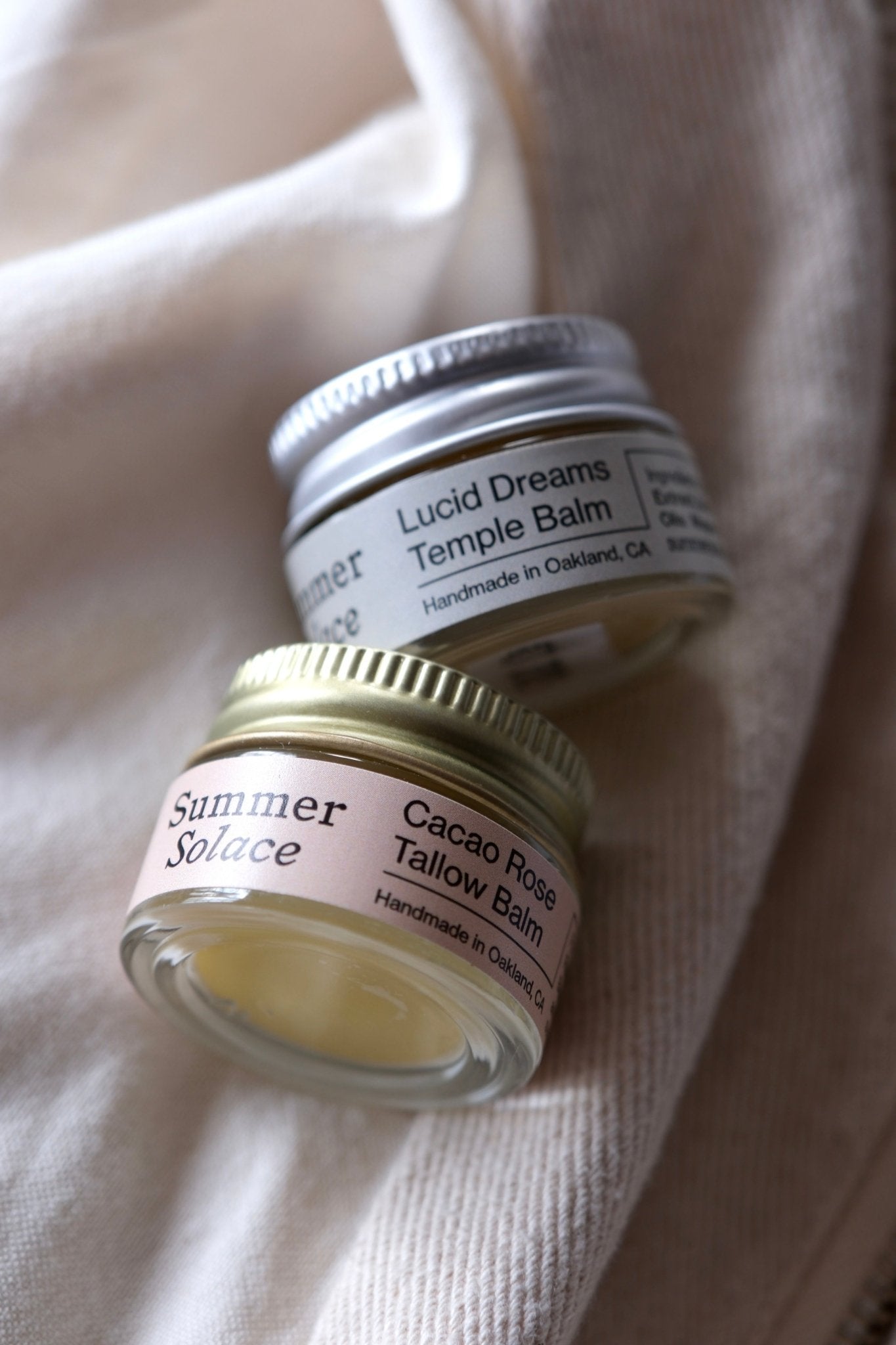 Summer Solace Tallow - Lip & Temple Balm Set – Compact, Nourishing, Travel-Ready - Gift Sets