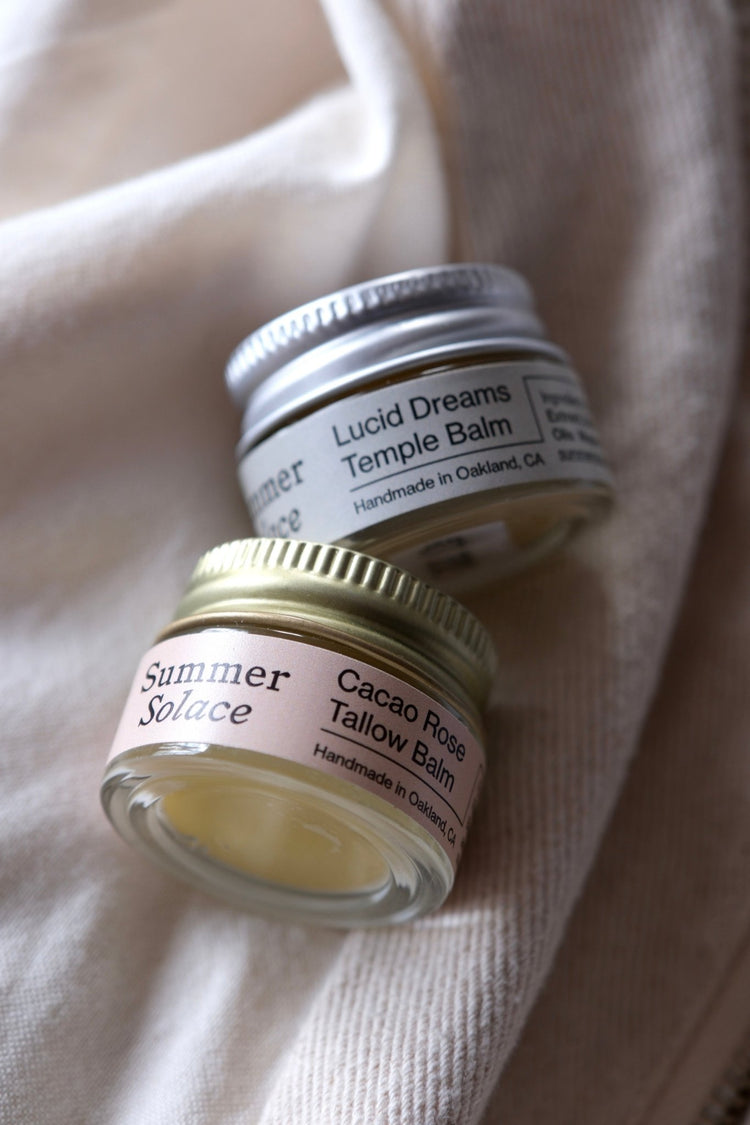 Summer Solace Tallow - Lip & Temple Balm Set – Compact, Nourishing, Travel-Ready - Gift Sets