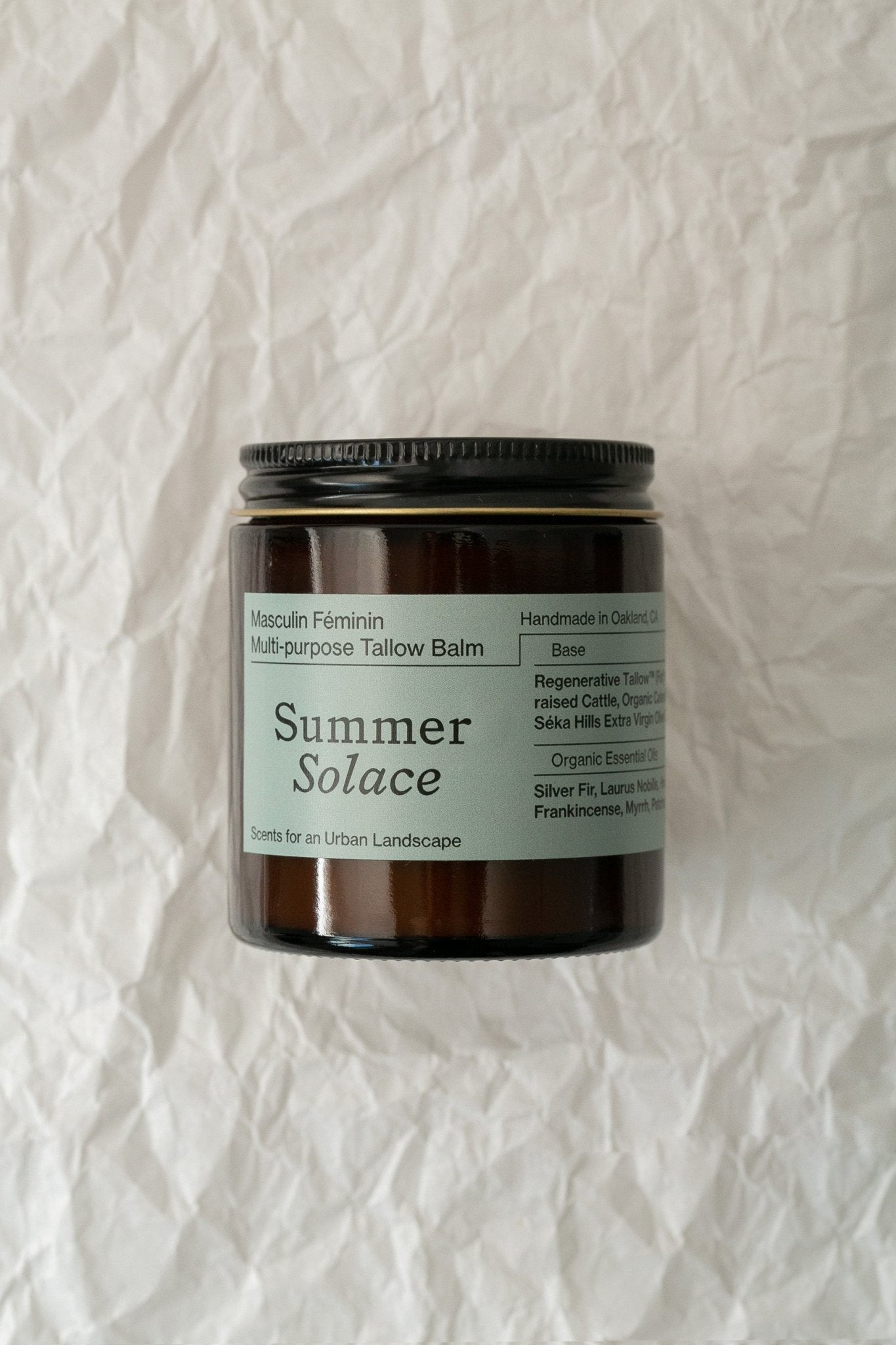 Summer Solace Tallow - Masculin Féminin Balm - Regenerative Tallow® - Tallow Balm