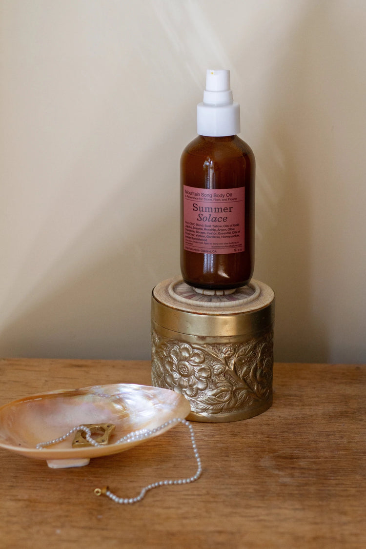 Summer Solace Tallow - Mountain Song Tallow Body & Hair Oil • Petrichor, Gardenia, Honeysuckle - Face and Hair Oil