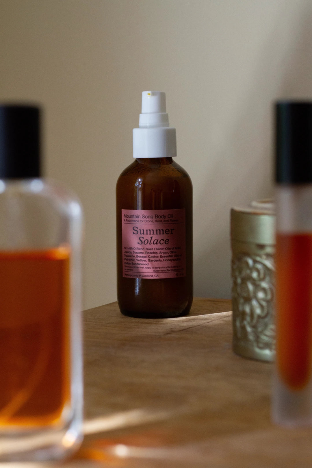 Summer Solace Tallow - Mountain Song Tallow Body & Hair Oil • Petrichor, Gardenia, Honeysuckle - Face and Hair Oil