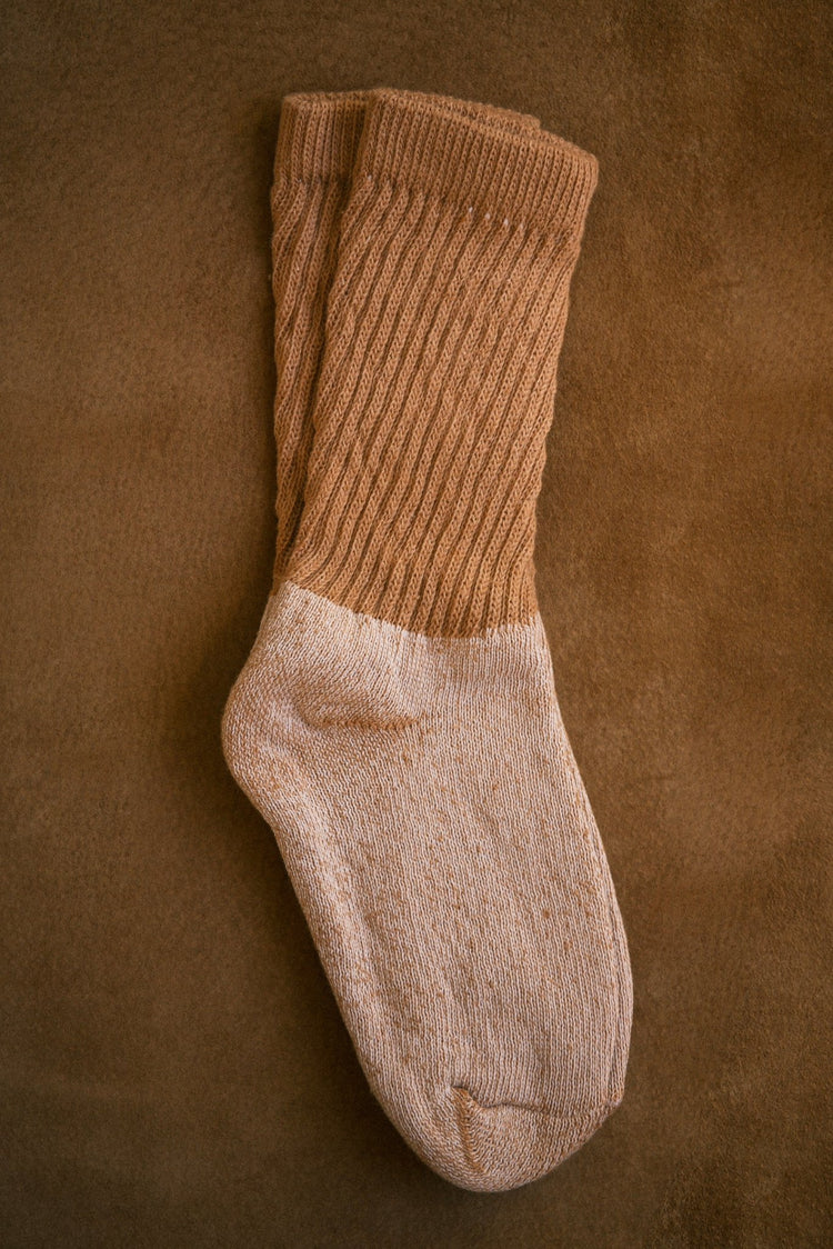 Summer Solace Tallow - Organic Cotton Socks in Buffalo Brown 3 - pack - Socks