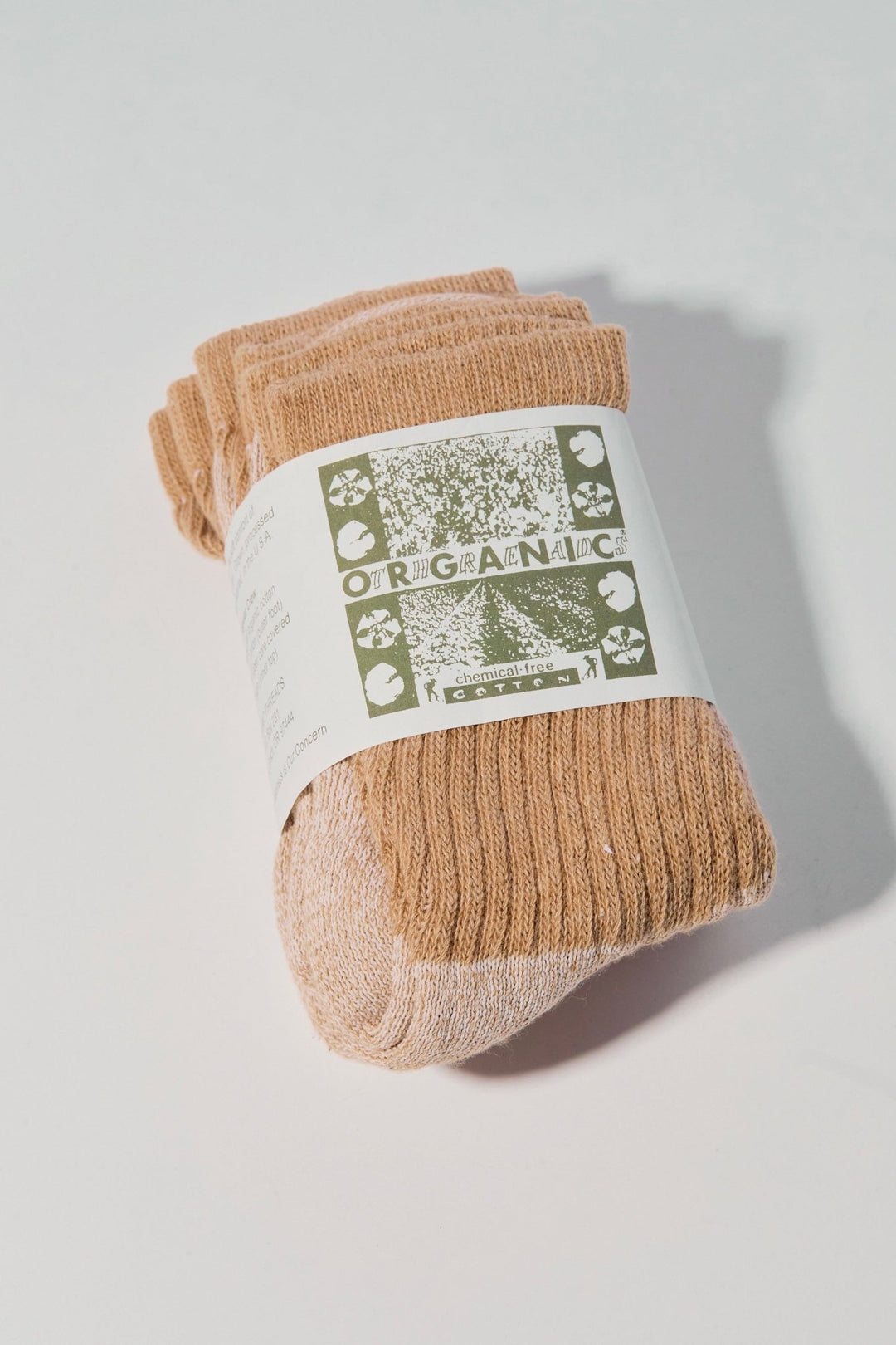 Summer Solace Tallow - Organic Cotton Socks in Buffalo Brown 3 - pack - Socks