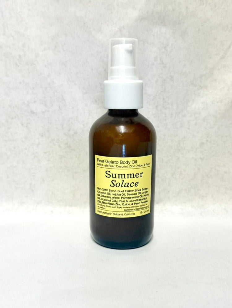 Summer Solace Tallow - Pear Gelato Body Oil – Zinc and Pearl COMING SOON! - Face and Hair Oil