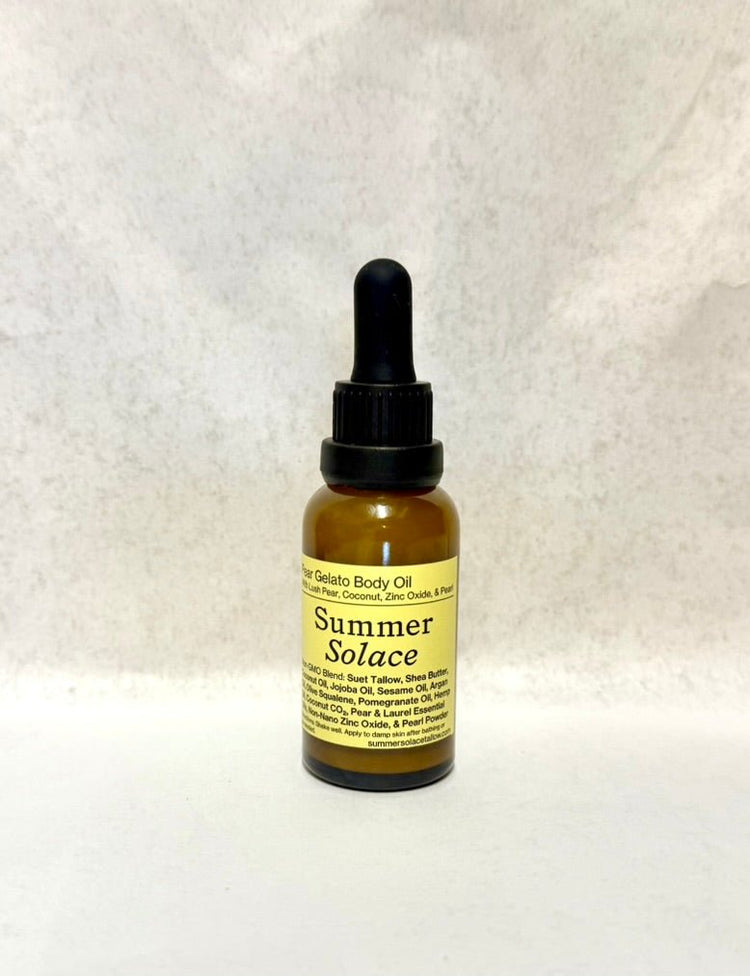 Summer Solace Tallow - Pear Gelato Body Oil – Zinc and Pearl COMING SOON! - Face and Hair Oil