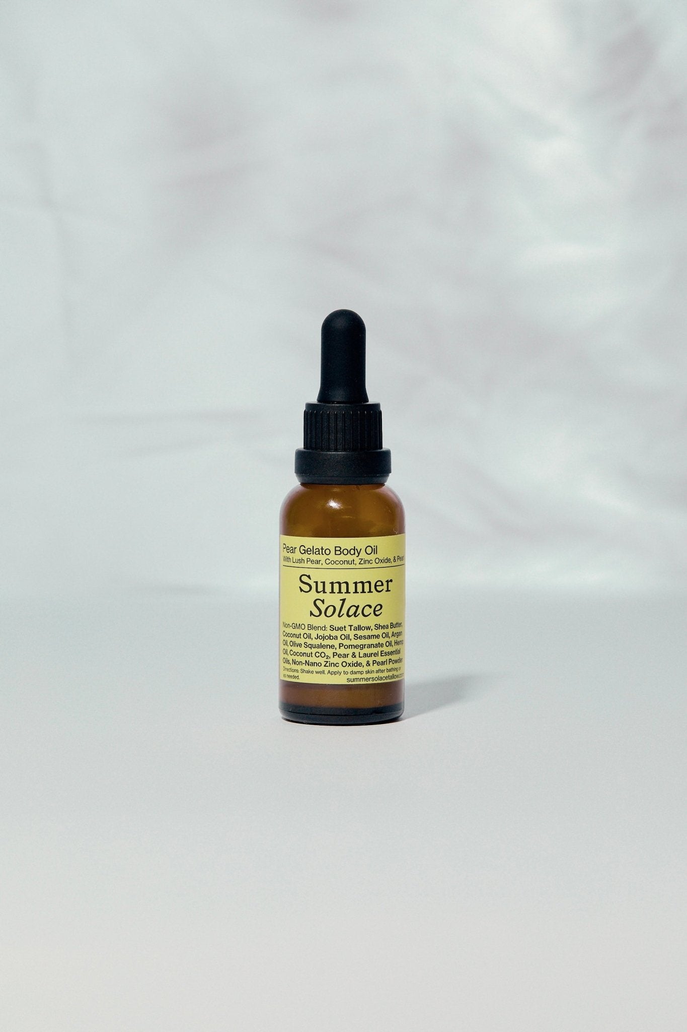 Summer Solace Tallow - Pear Gelato Body Oil – Zinc and Pearl Extract (Limited Edition) - Face and Hair Oil