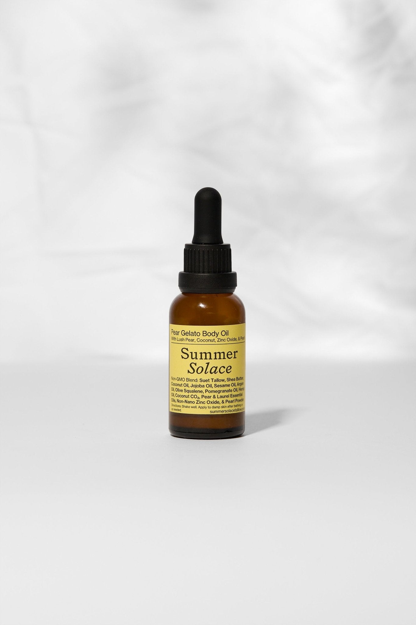 Pear Gelato moisturizing body oil with regenerative tallow and pearl extract