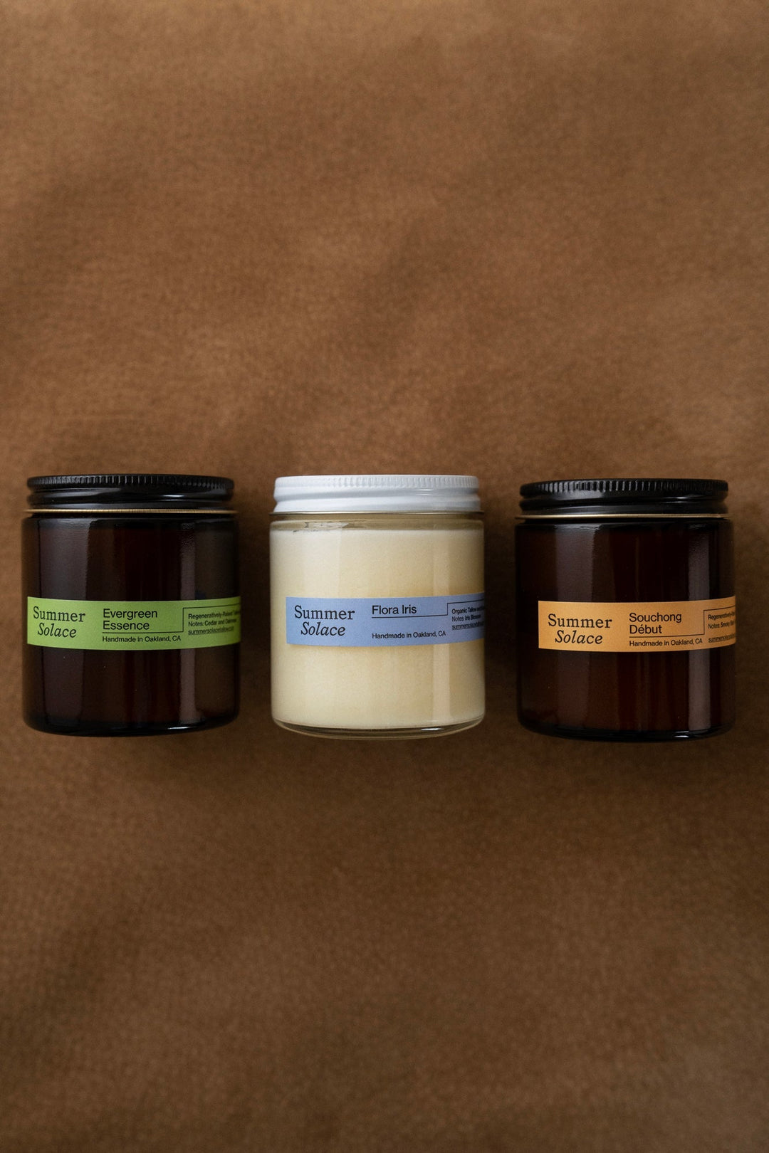 Summer Solace Tallow - Perfumed Tallow Travel Candle Trio - Regenerative Tallow® (Best Value) - Gift Sets