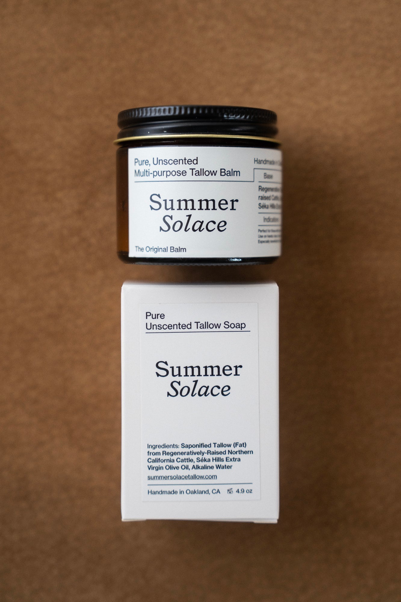 Summer Solace Tallow - PURE Tallow Set - Regenerative Tallow® - Tallow Balm & Tallow Soap Set for the whole family