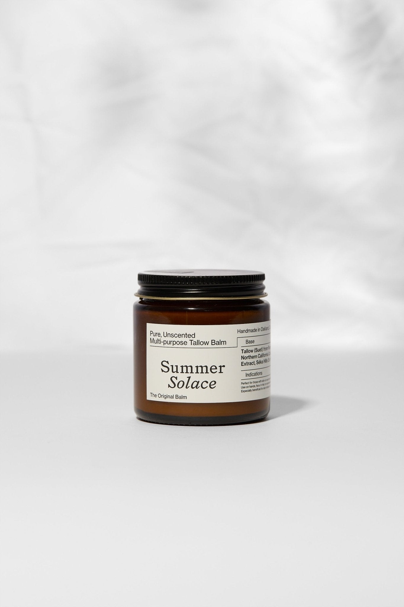 Summer Solace Tallow - Pure Unscented Tallow Balm | Sensitive Skin - Tallow Balm