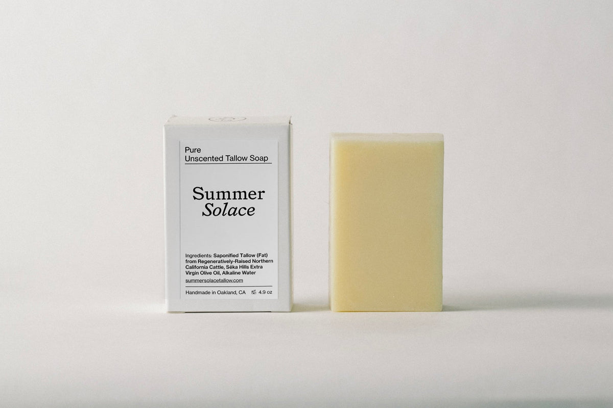 Summer Solace | Pure Unscented Tallow Bar Soap – Summer Solace Tallow