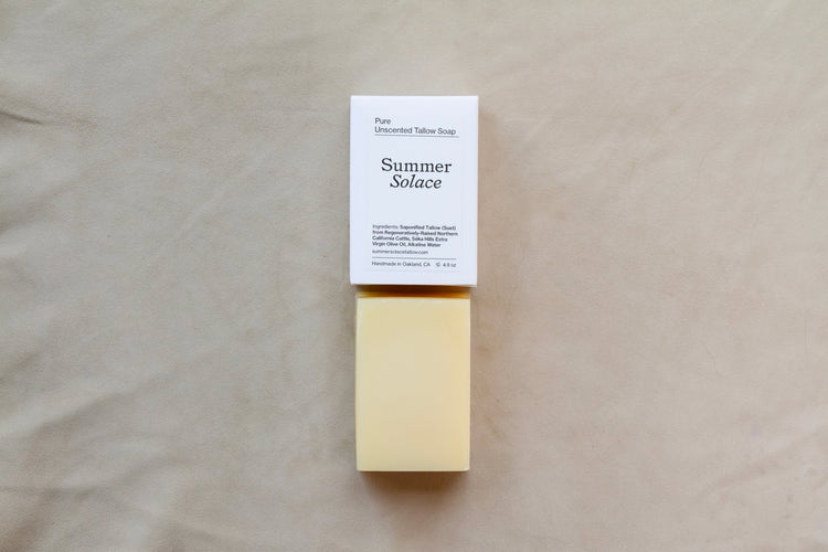 Summer Solace Tallow - Pure Unscented – Tallow Bar Soap for Sensitive Skin - Tallow Soap