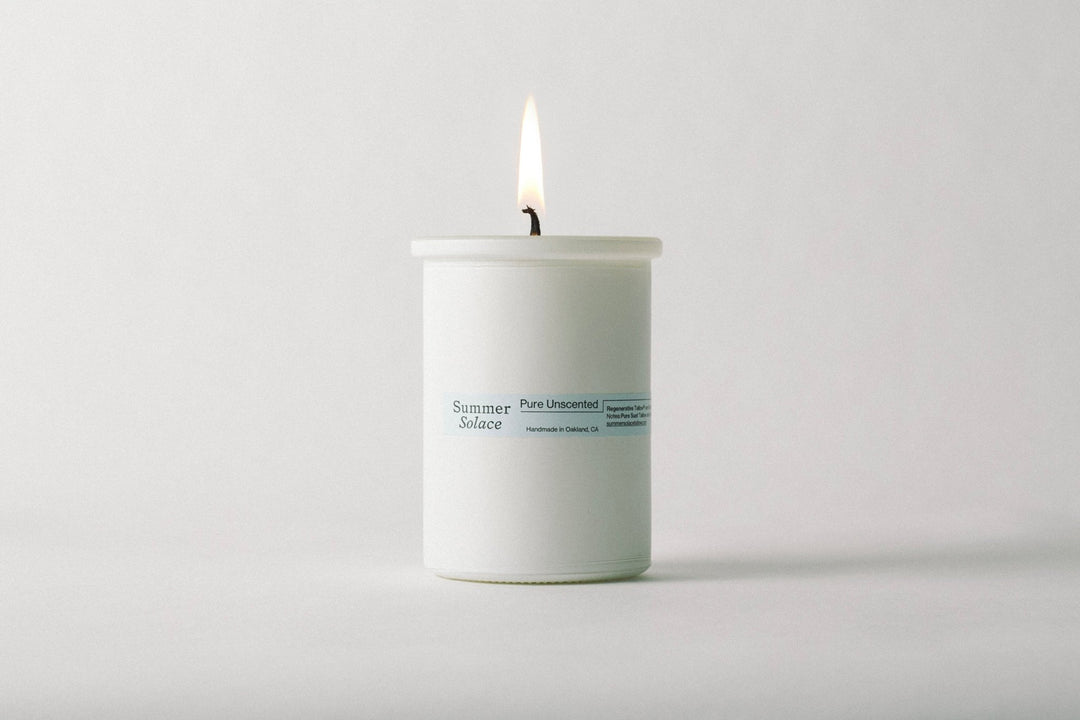 Summer Solace Tallow - Pure Unscented Tallow Candle – Regenerative Suet & Beeswax | 6 oz - Tallow Candle