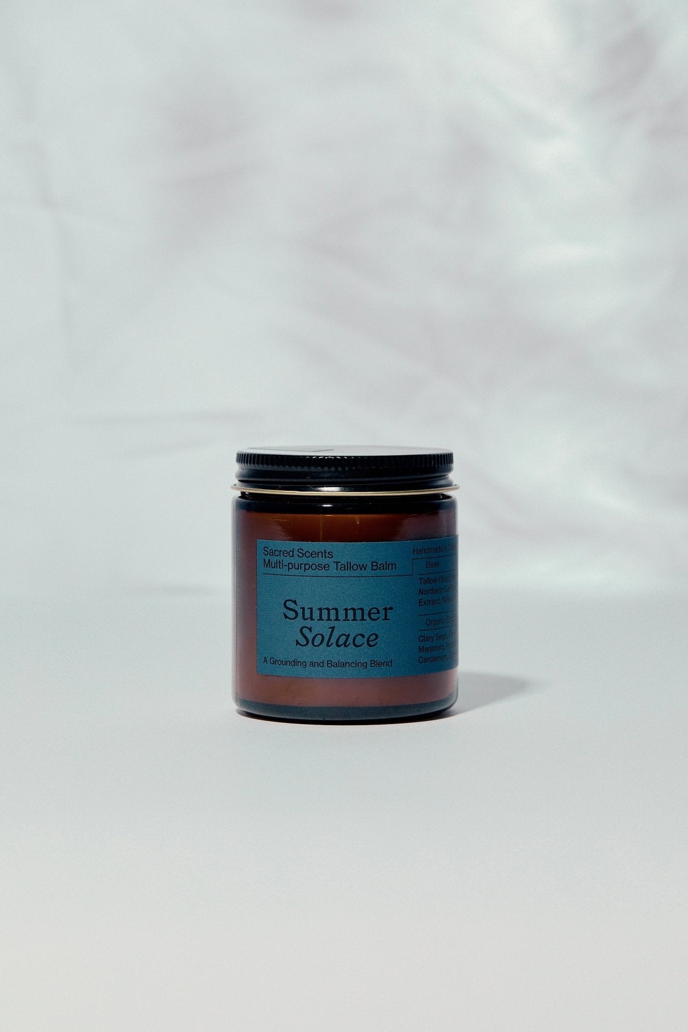 Summer Solace Tallow - Sacred Scents Spiritual Balm – Clary Sage, Fennel & Tulsi Holy Basil - Tallow Balm