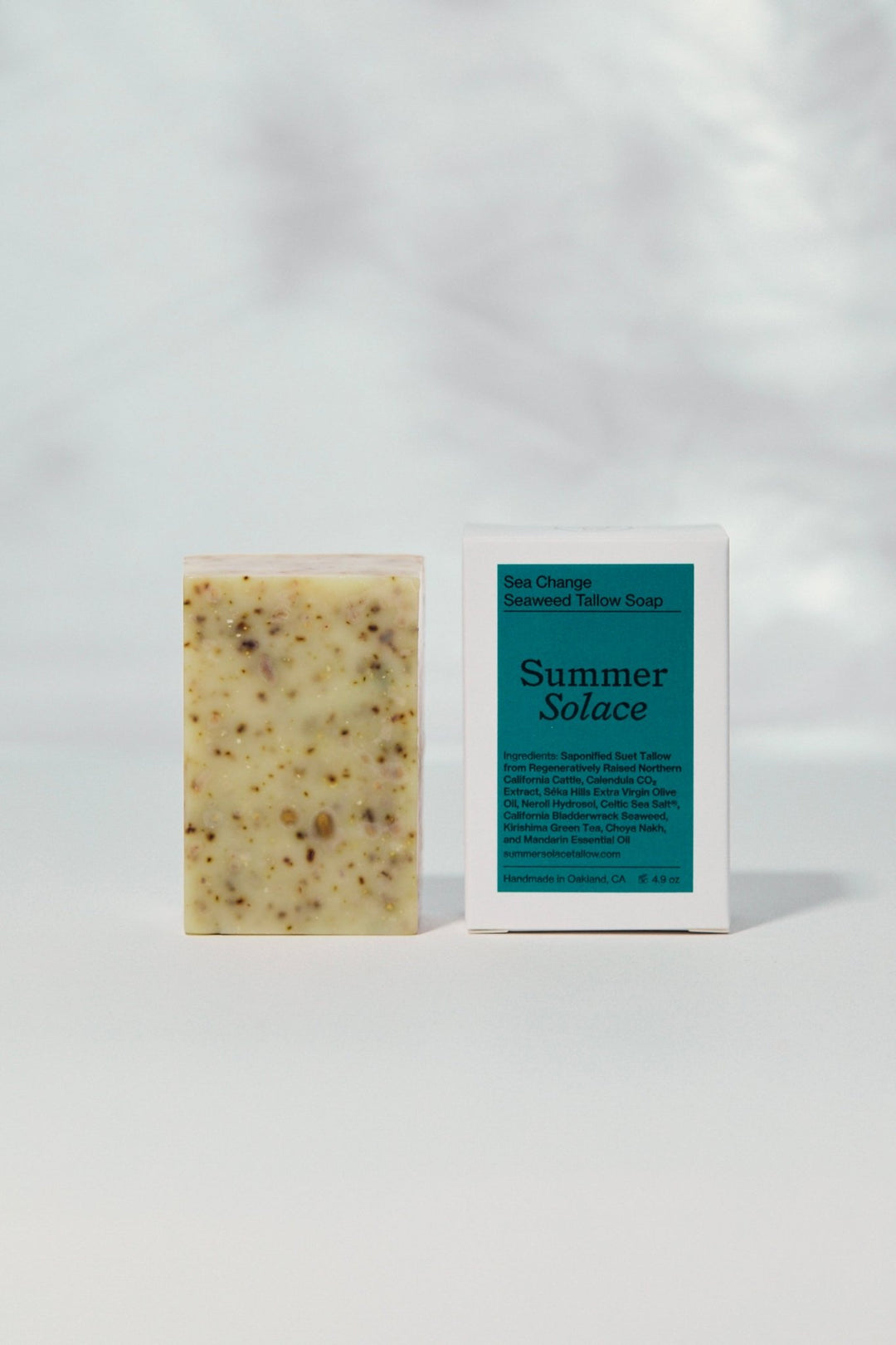 Summer Solace Tallow - Sea Change Seaweed Bar – Neroli & Bladderwrack for Mineral - Rich Cleansing - Tallow Soap