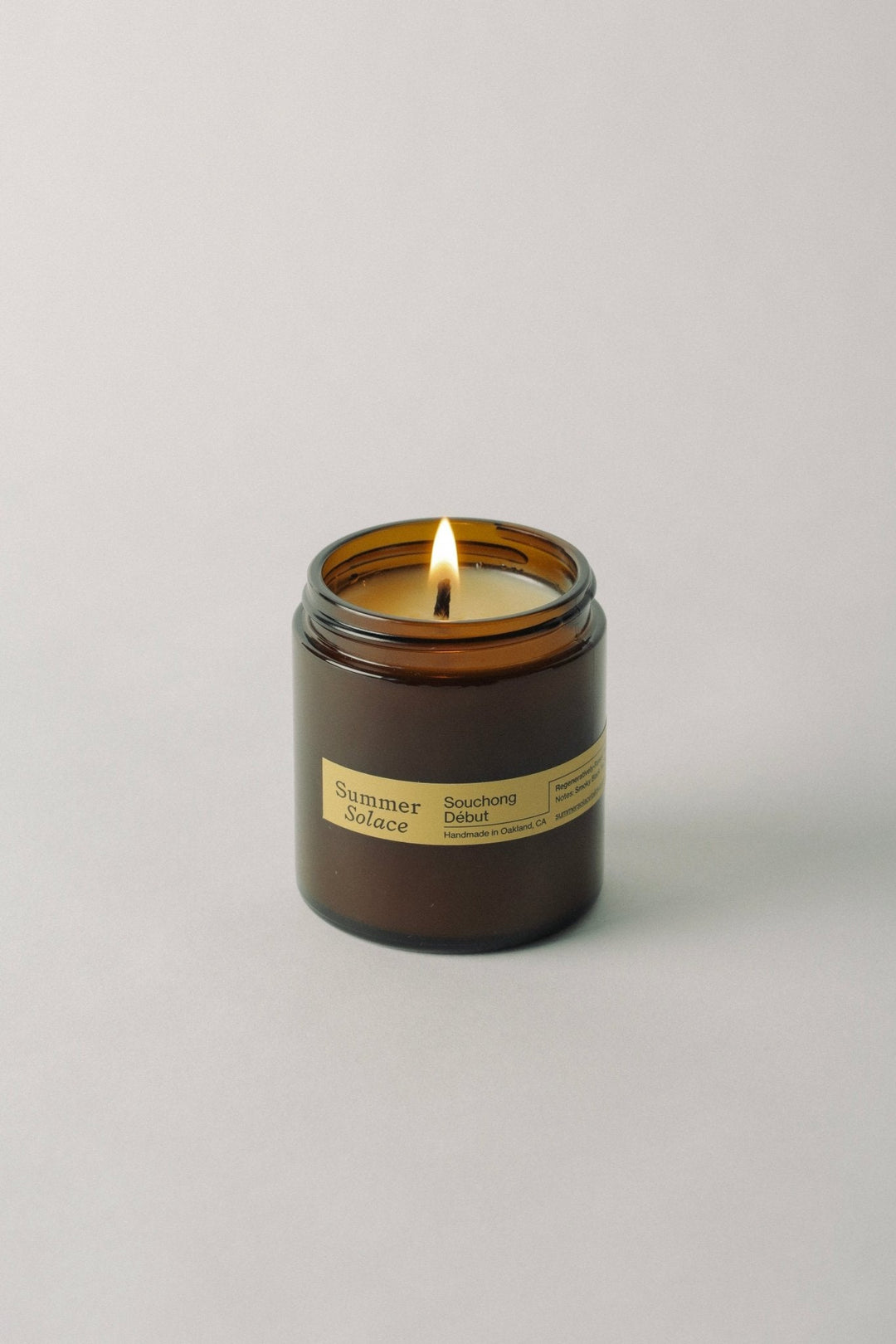 Summer Solace Tallow - Souchong Debut (Black Tea and Vetiver) Candle - Travel Size - Tallow Candle