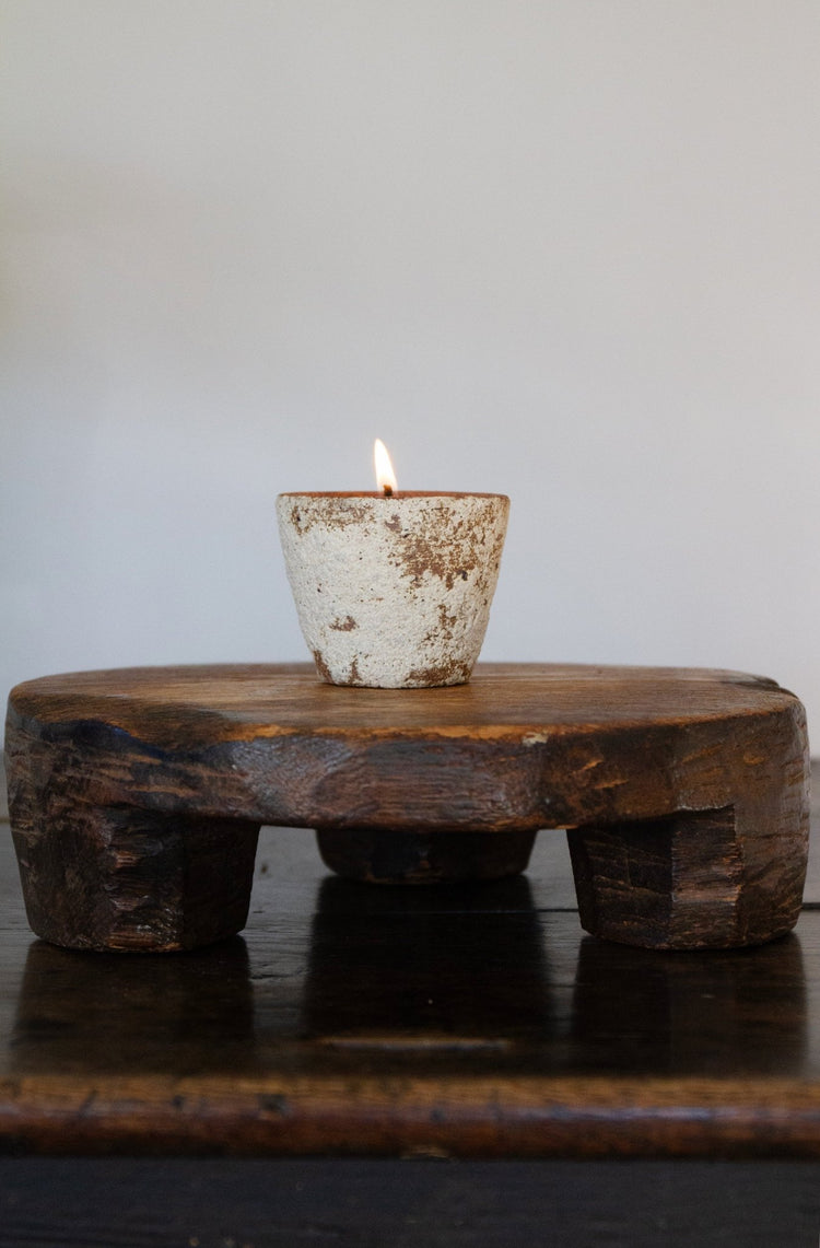 Summer Solace Tallow - Souchong Debut Earthen Tallow Candle – Smoke - Brushed Terracotta Vessel 4 oz - Tallow Candle