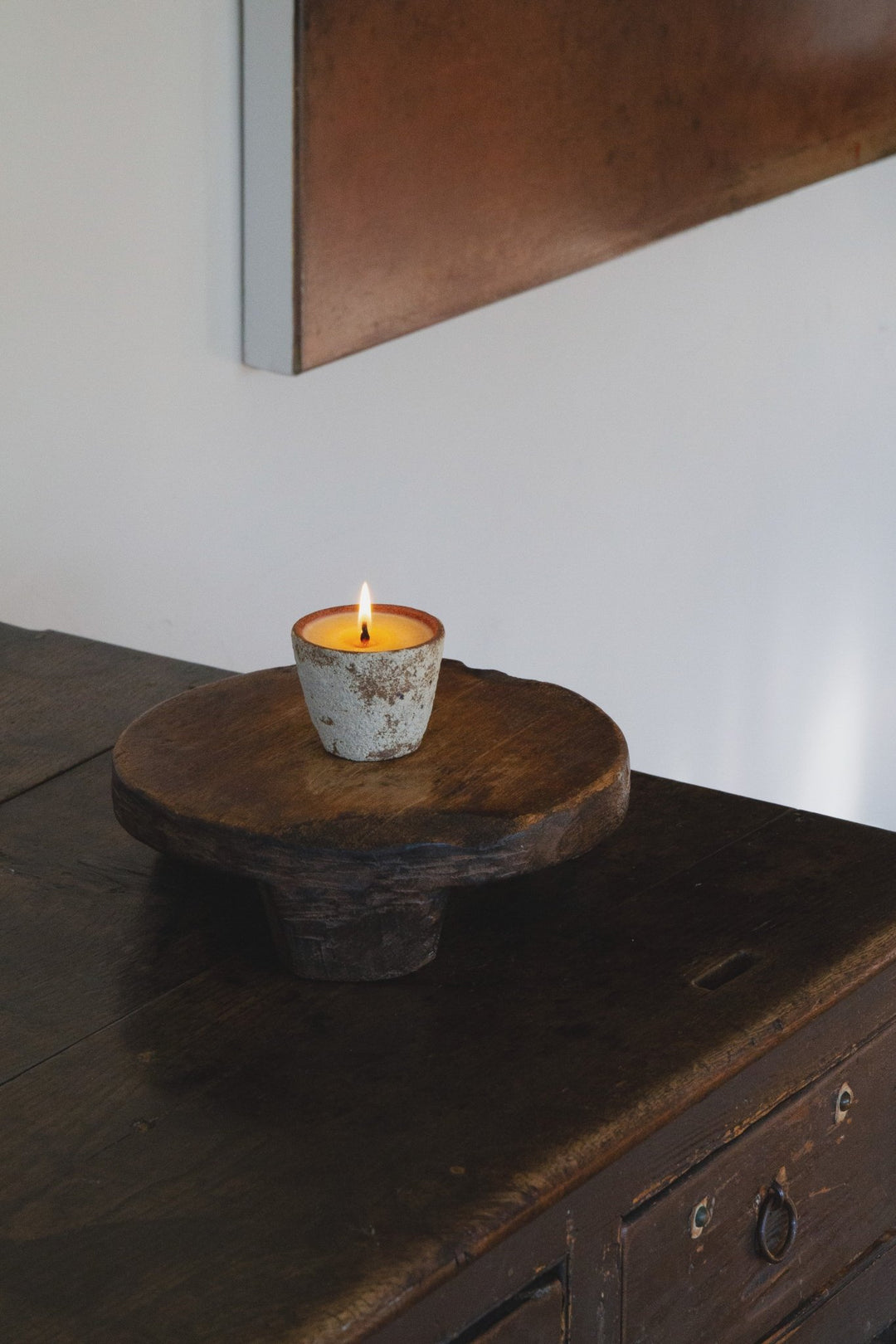Summer Solace Tallow - Souchong Debut Earthen Tallow Candle – Smoke - Brushed Terracotta Vessel 4 oz - Tallow Candle