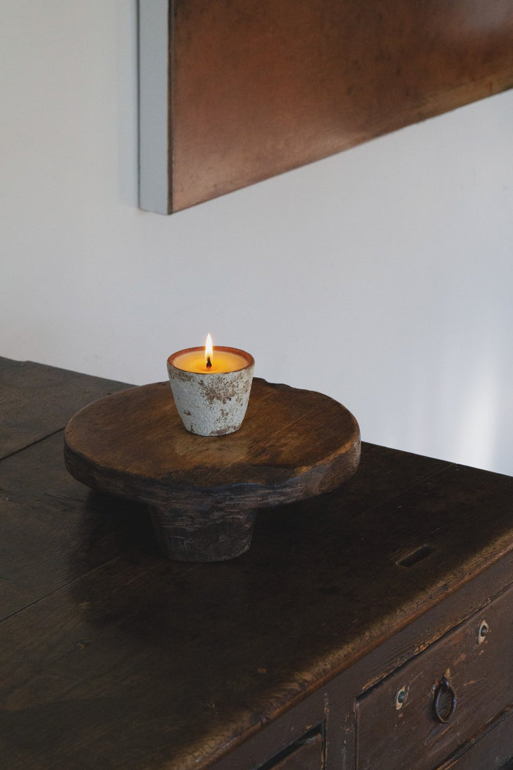 Summer Solace Tallow - Souchong Debut Earthen Tallow Candle – Smoke - Brushed Terracotta Vessel 4 oz - Tallow Candle