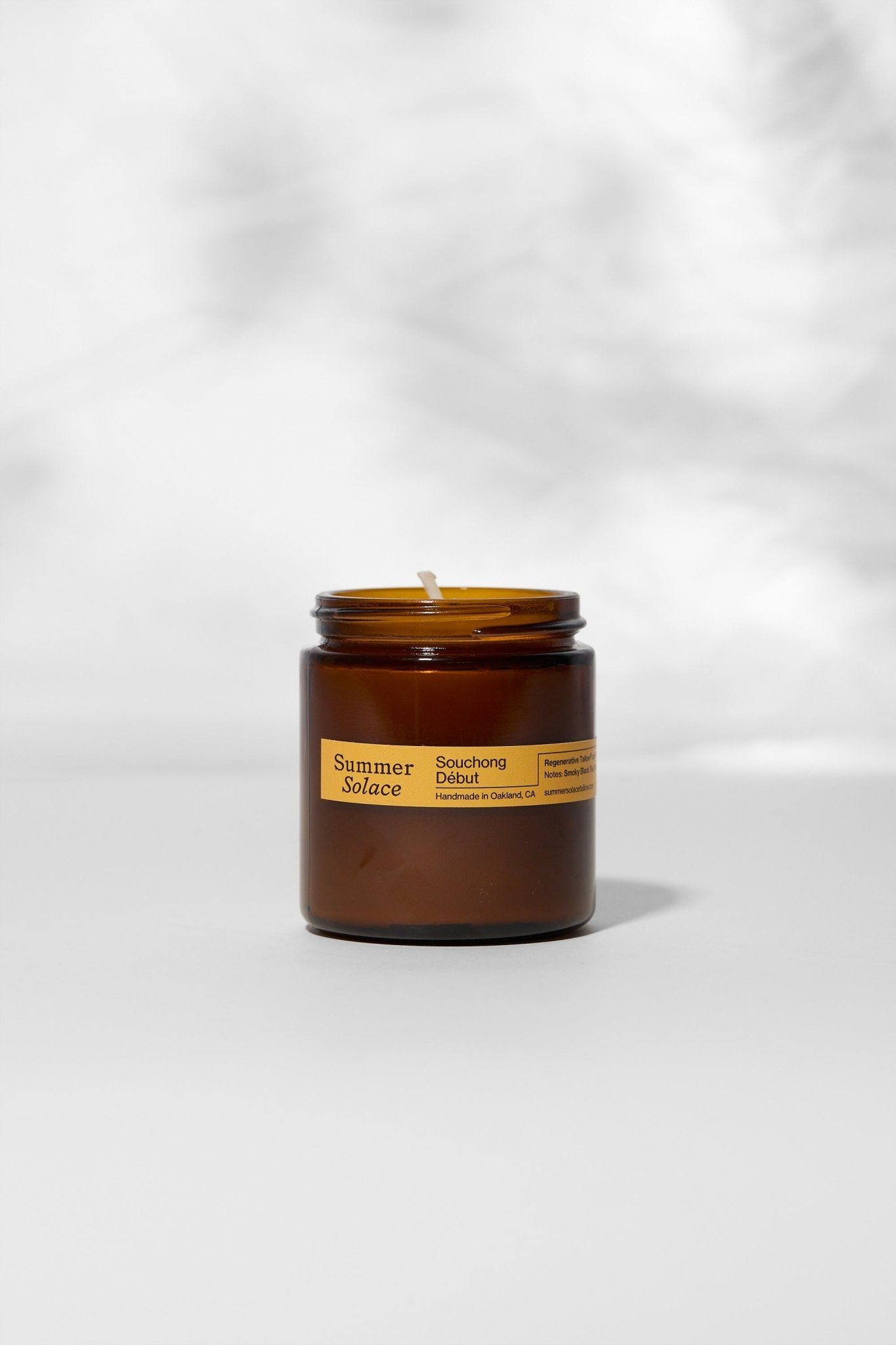 Summer Solace Tallow - Souchong Debut – Tallow Travel Candle | Black Tea & Vetiver - Tallow Candle