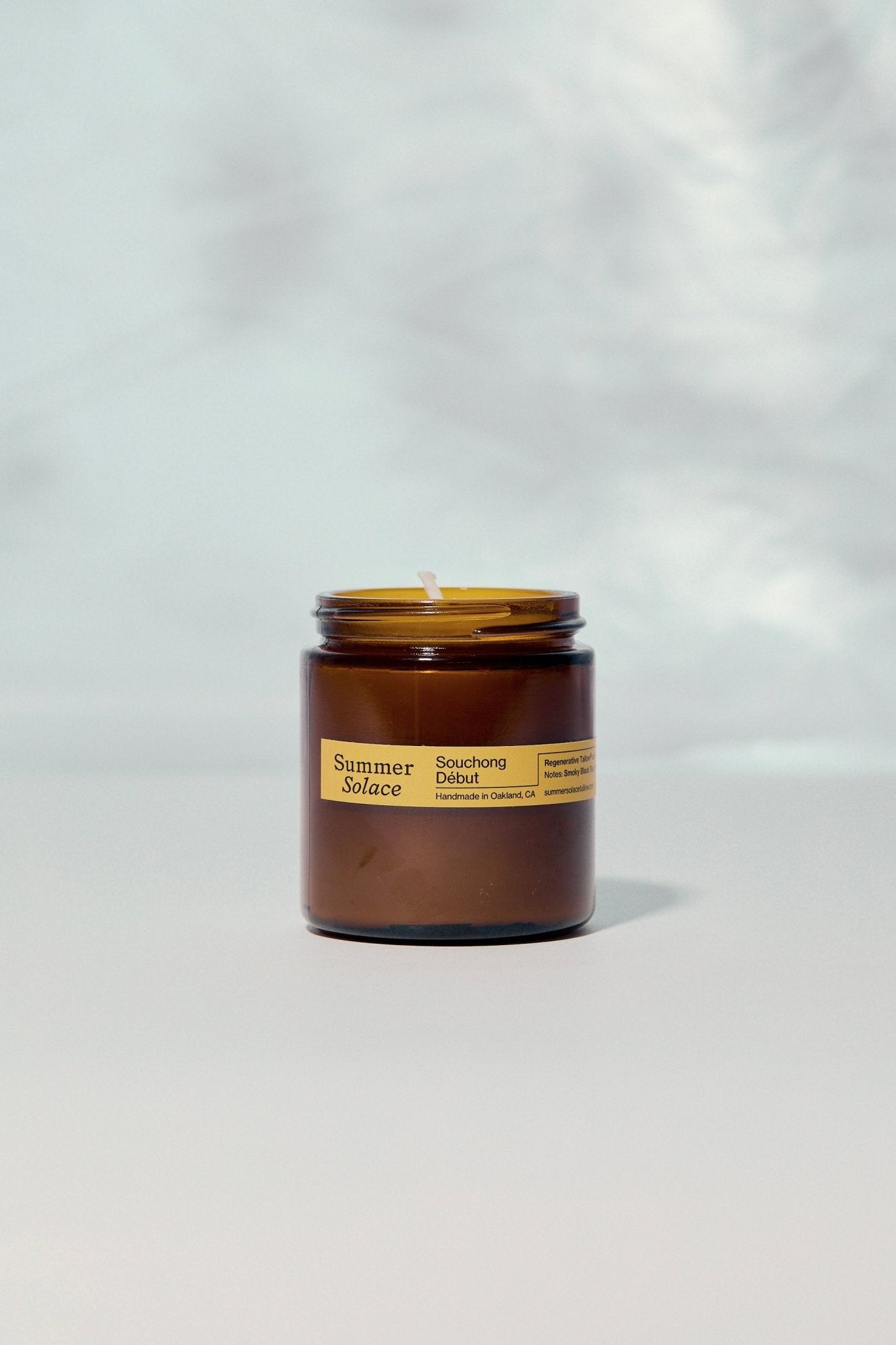 Summer Solace Tallow - Souchong Debut – Tallow Travel Candle | Black Tea & Vetiver - Tallow Candle