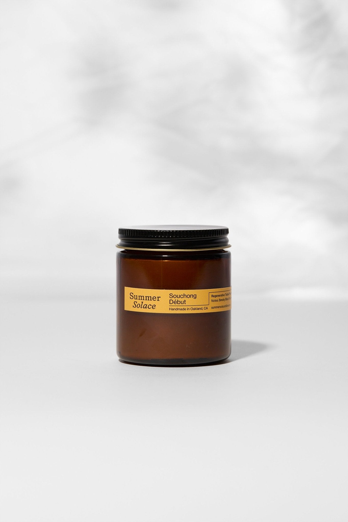 Summer Solace Tallow - Souchong Debut – Tallow Travel Candle | Black Tea & Vetiver - Tallow Candle