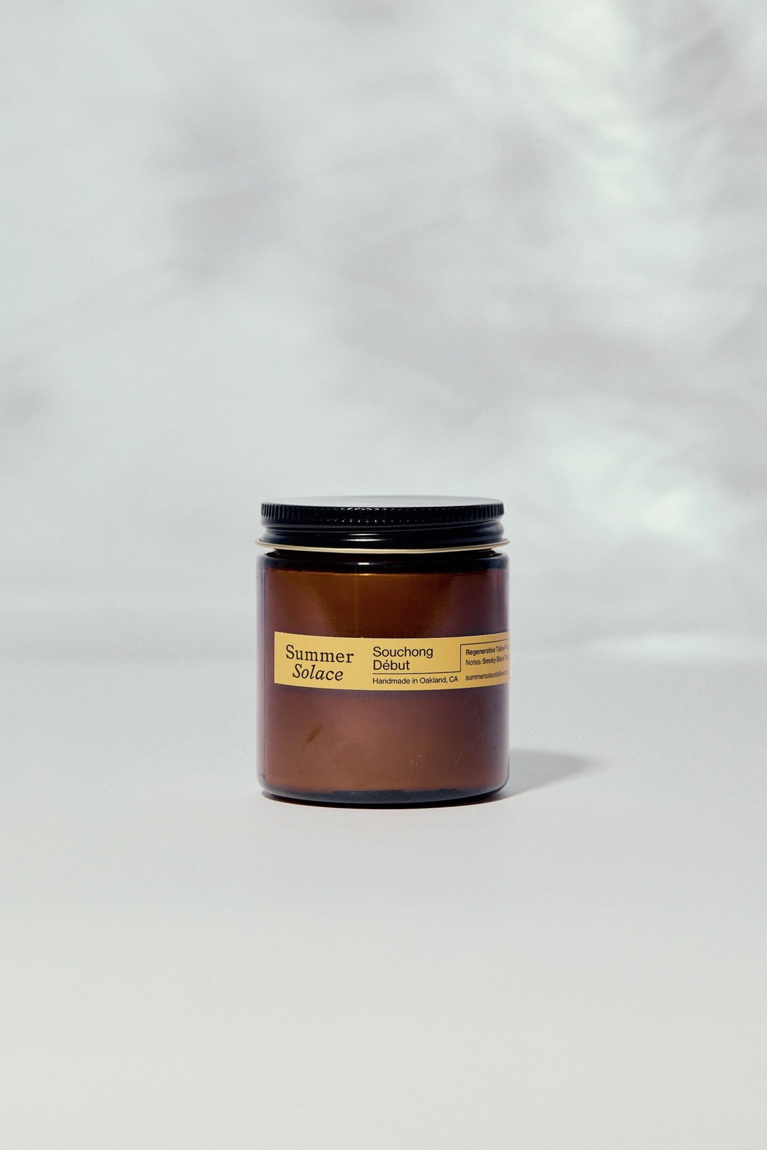 Summer Solace Tallow - Souchong Debut – Tallow Travel Candle | Black Tea & Vetiver - Tallow Candle
