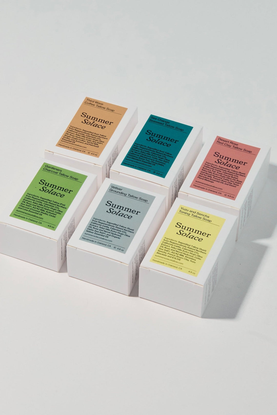 Summer Solace Tallow - Tallow Soap Core Collection (6 Bars) - Tallow Soap