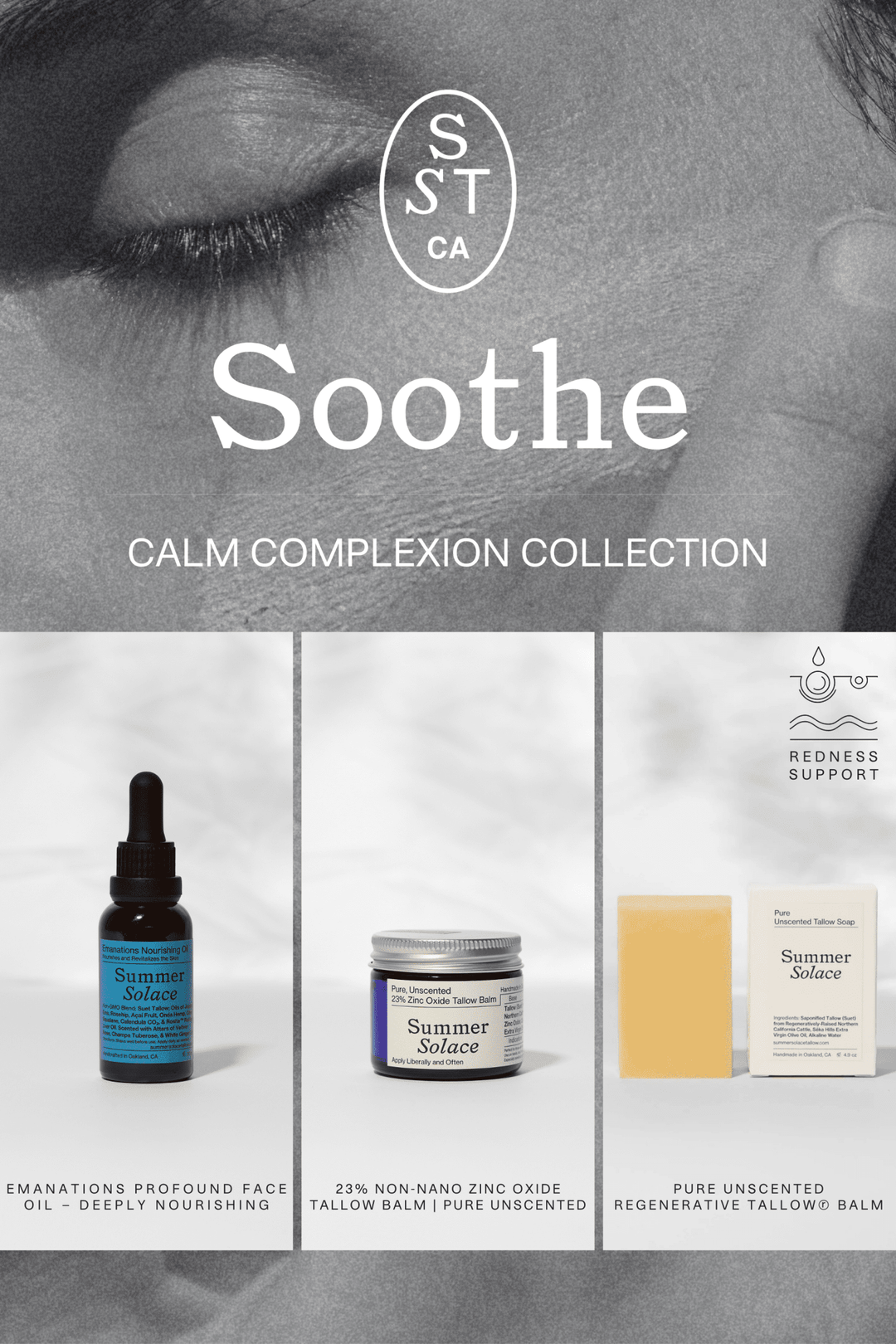Summer Solace Tallow - The Calm Complexion Collection | Everyday Skincare Set - Gift Sets