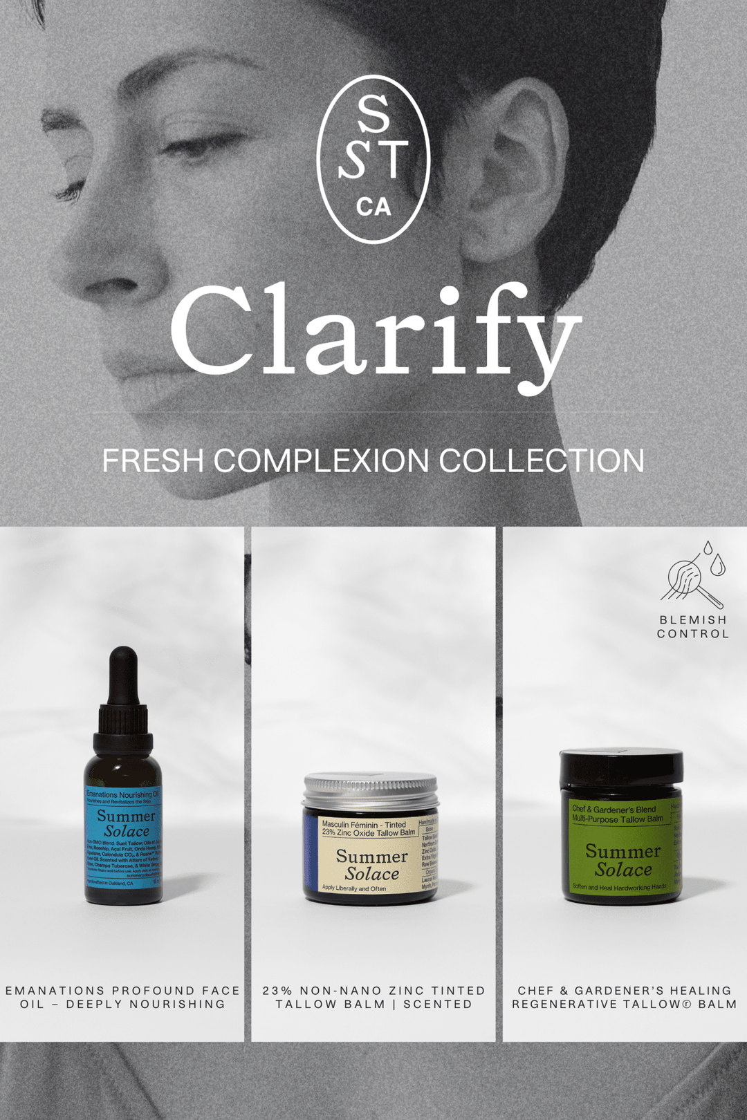 Summer Solace Tallow - The Fresh Complexion Collection | For Acne & Blemish - Prone Skin - Gift Sets