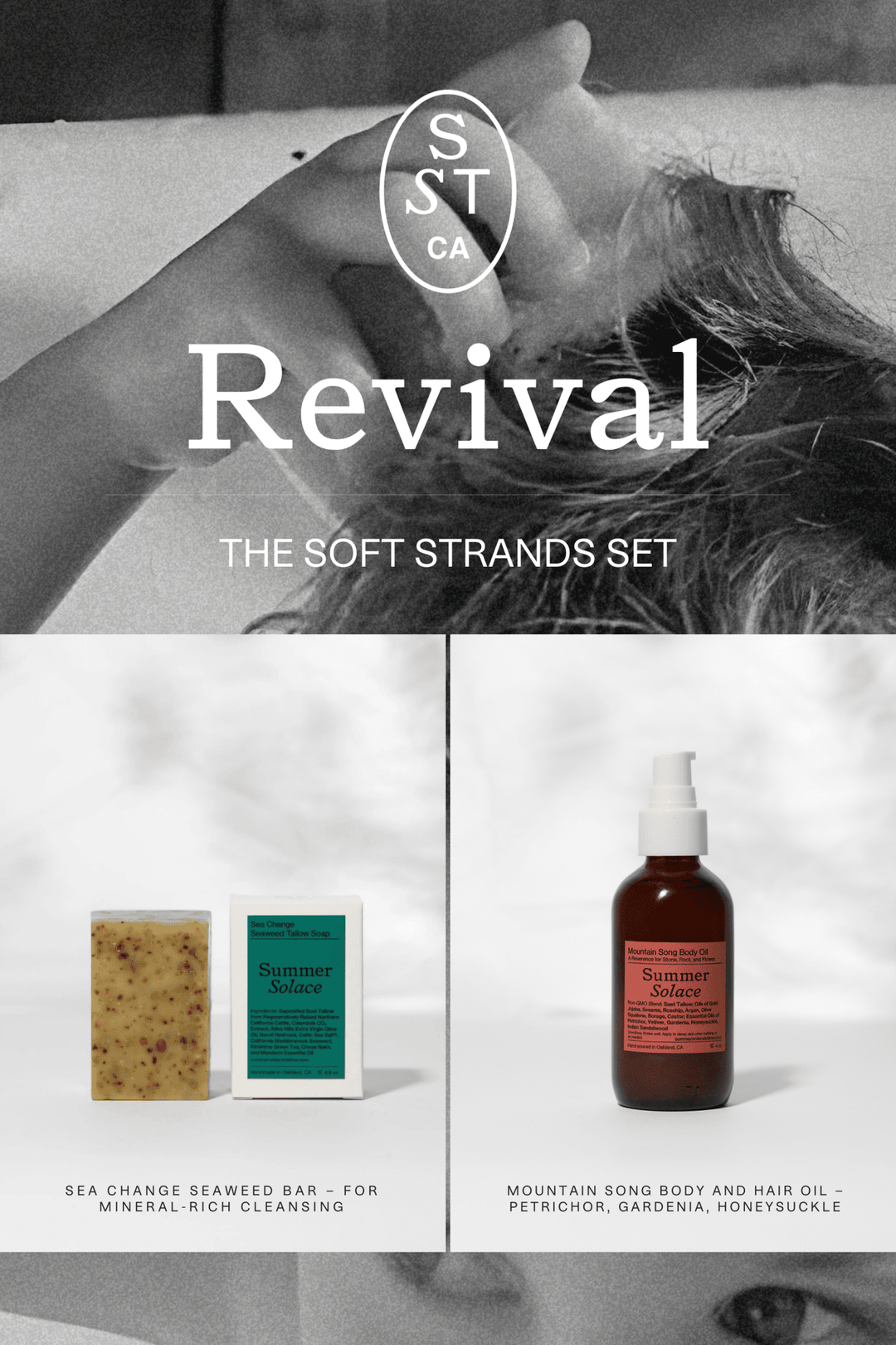 Summer Solace Tallow - The Soft Strands Set | Softening & Restorative Hair Care Essentials - Face and Hair Oil