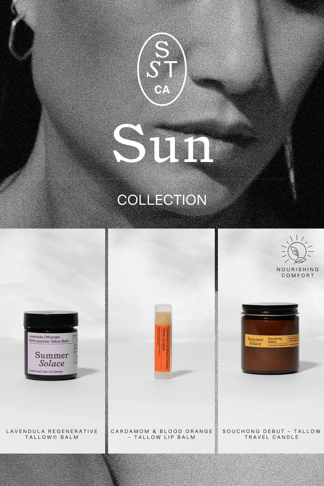 Summer Solace Tallow - The Sun Collection | Uplifting Tallow Skincare & Candle Set - Gift Sets