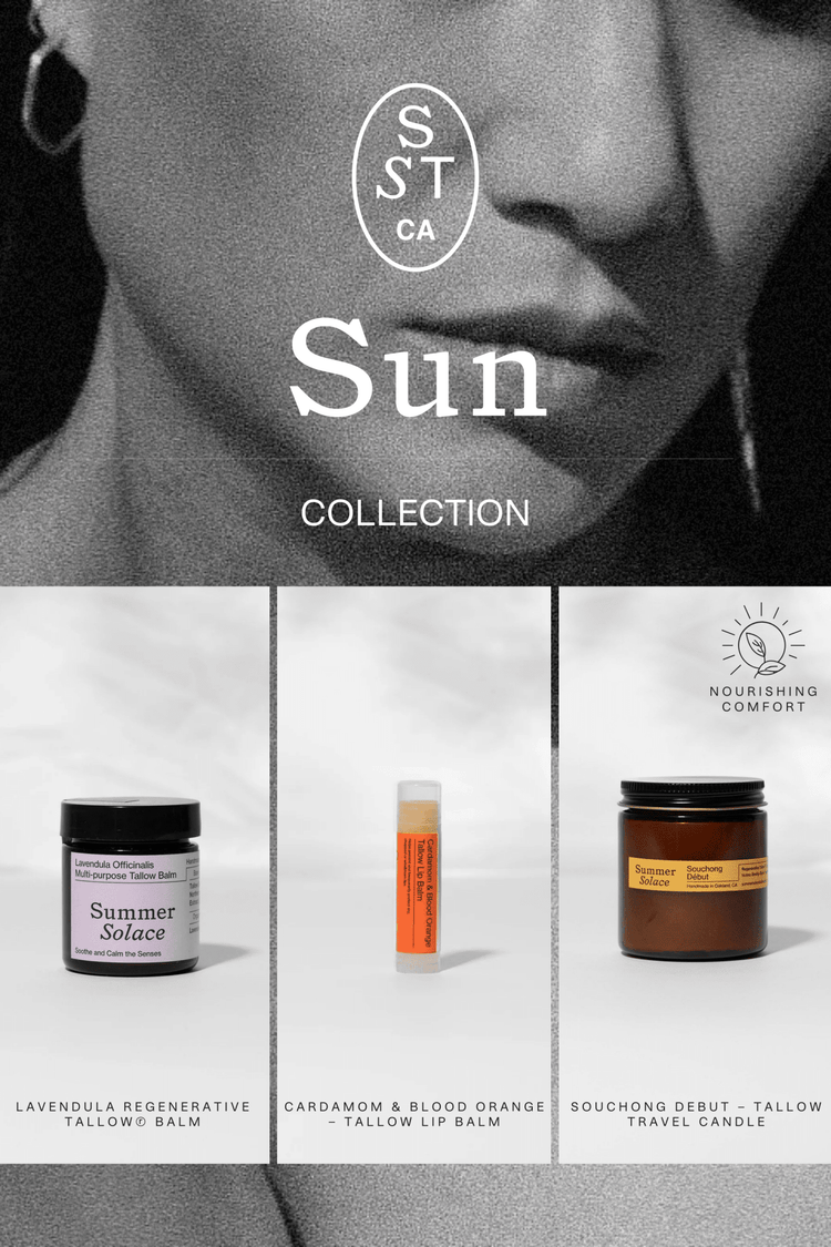Summer Solace Tallow - The Sun Collection | Uplifting Tallow Skincare & Candle Set - Gift Sets