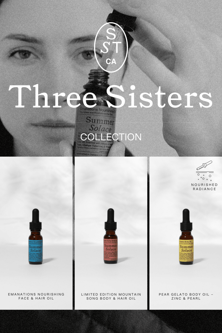 Summer Solace Tallow - Three Sisters: Luxury Tallow Oil Trio – Face, Body & Hair Oils - Face and Hair Oil