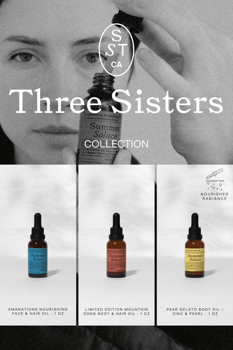 Summer Solace Tallow - Three Sisters: Luxury Tallow Oil Trio – Face, Body & Hair Oils - Face and Hair Oil
