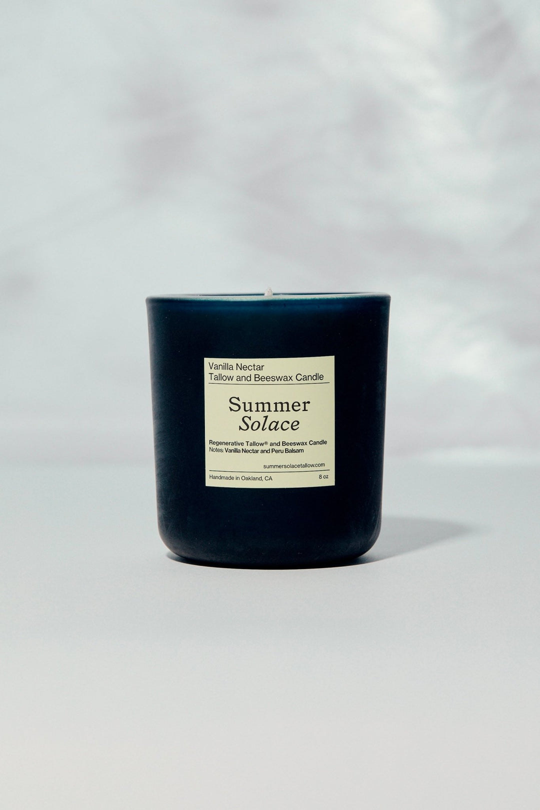 Summer Solace Tallow - Vanilla Nectar – Tallow & Beeswax Candle with Peru Balsam | 8.5 oz - Tallow Candle