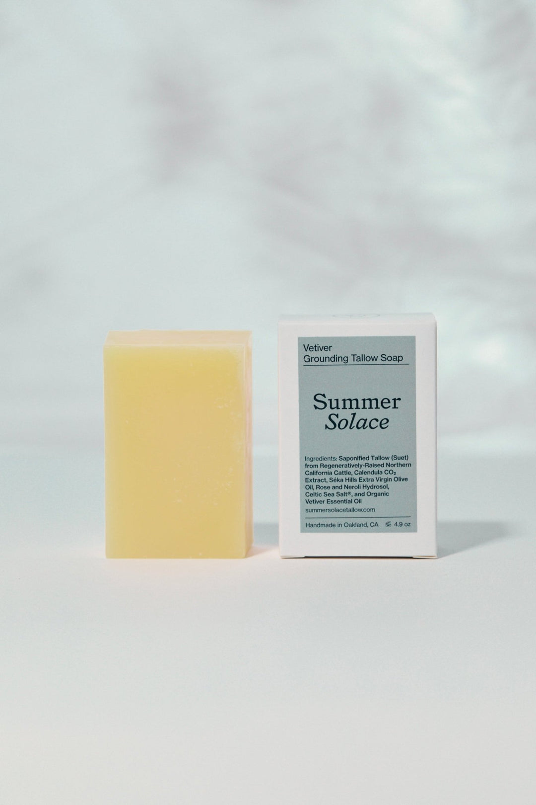 Summer Solace Tallow - Vetiver Grounding Soap – Earthy Bar for Calm & Balance - Tallow Soap