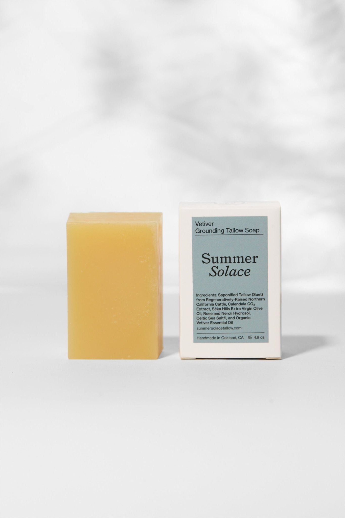 Summer Solace Tallow - Vetiver Grounding Soap – Earthy Bar for Calm & Balance - Tallow Soap