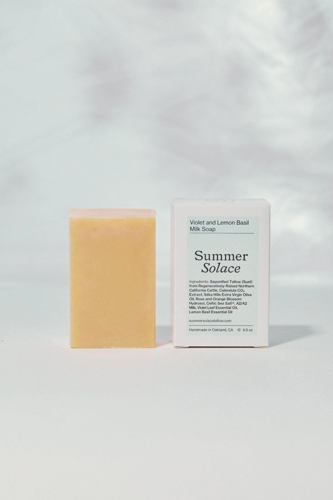Summer Solace Tallow - Violet & Lemon Basil Soap – Made with A2/A2 Milk | Floral & Citrusy - Tallow Soap