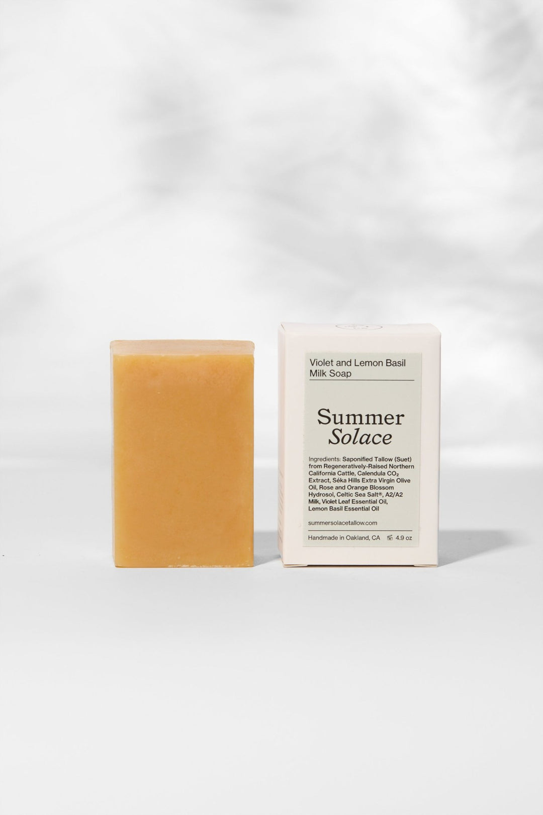 Summer Solace Tallow - Violet & Lemon Basil Soap – Made with A2/A2 Milk | Floral & Citrusy - Tallow Soap