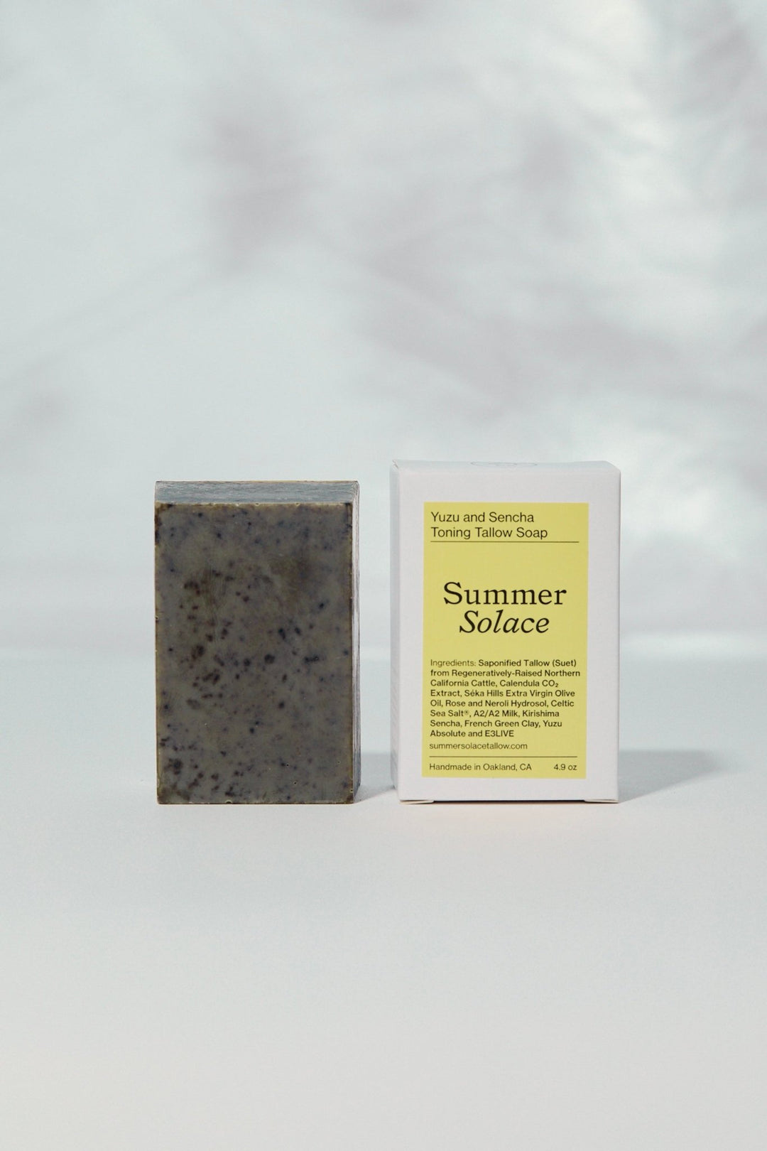 Summer Solace Tallow - Yuzu & Sencha Soap – Invigorating Toning Bar with E3Live® - Tallow Soap