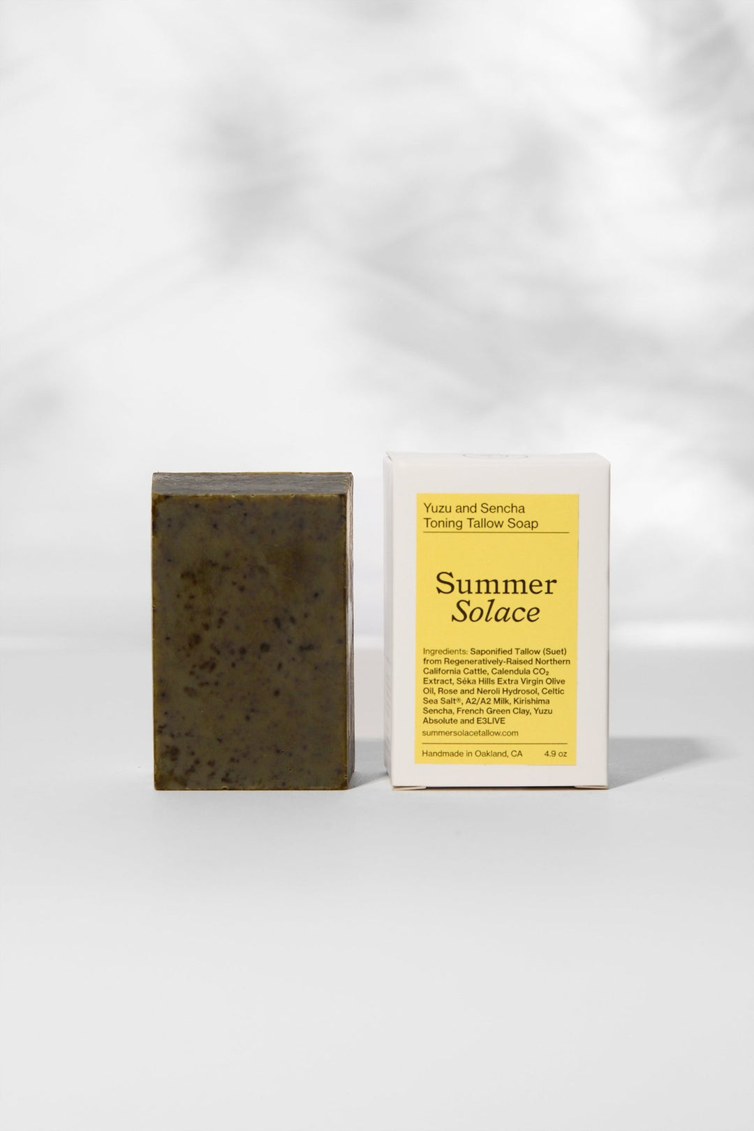 Summer Solace Tallow - Yuzu & Sencha Soap – Invigorating Toning Bar with E3Live® - Tallow Soap