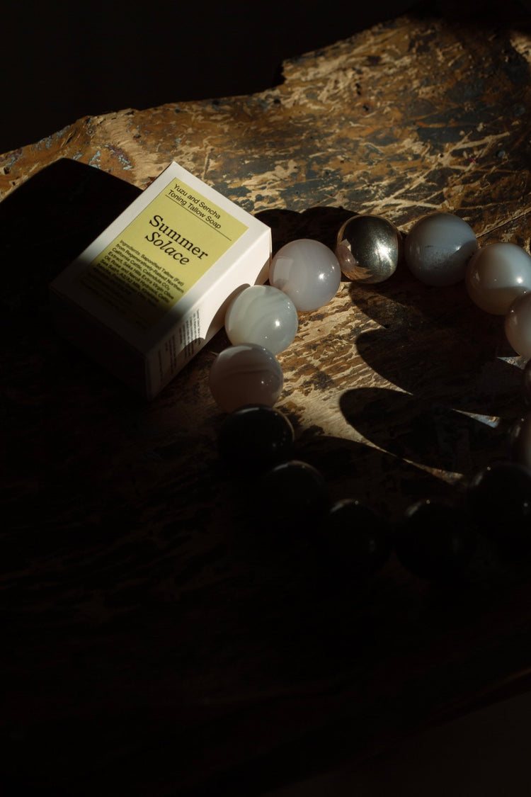 Natural tallow soap with yuzu citrus and sencha green tea
