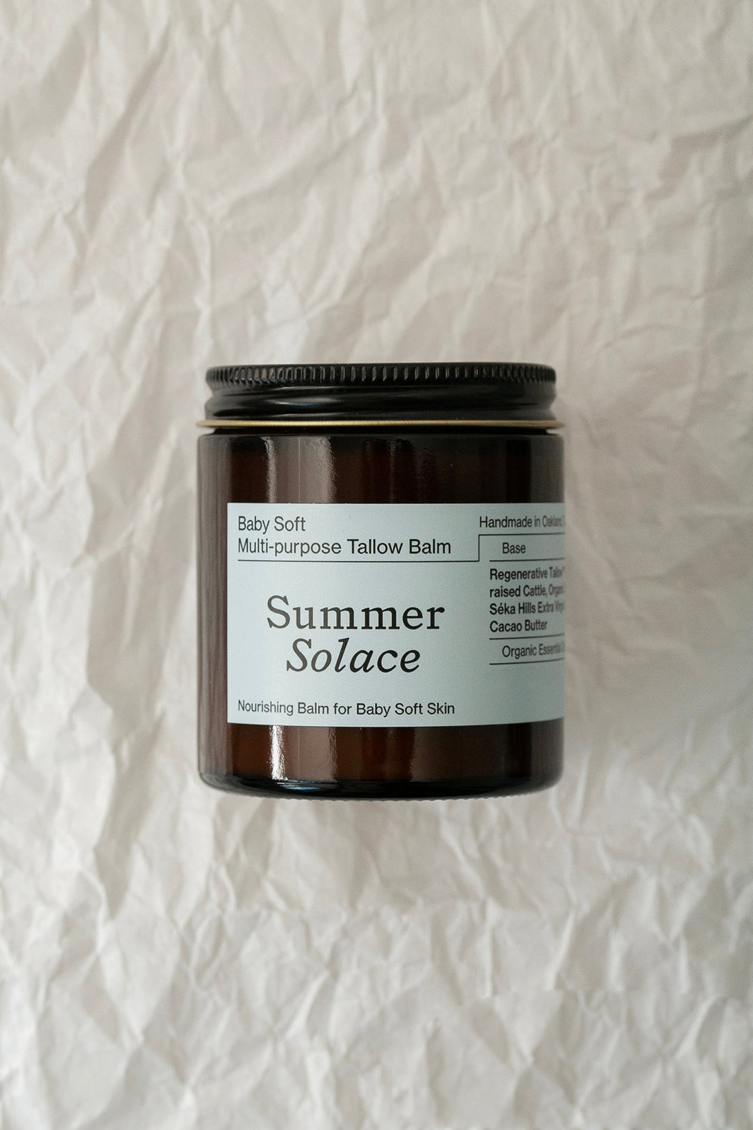 Summer Solace Tallow - Baby Soft Family Balm - Regenerative Tallow™ + Pastured Leaf Lard - Balm
