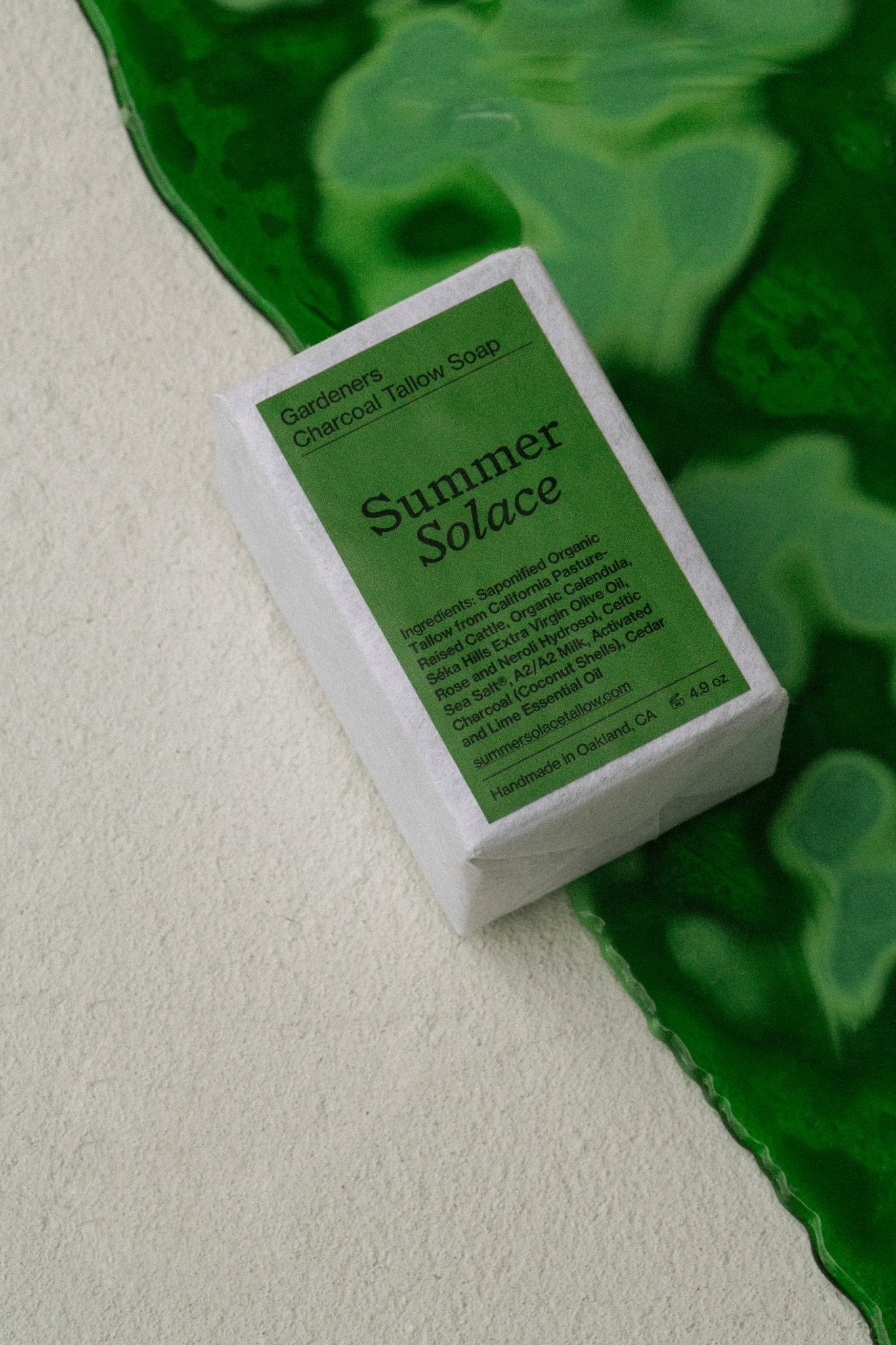 Summer Solace Tallow - Gardeners Activated Charcoal Bar Soap - Regenerative Tallow™ - Soap